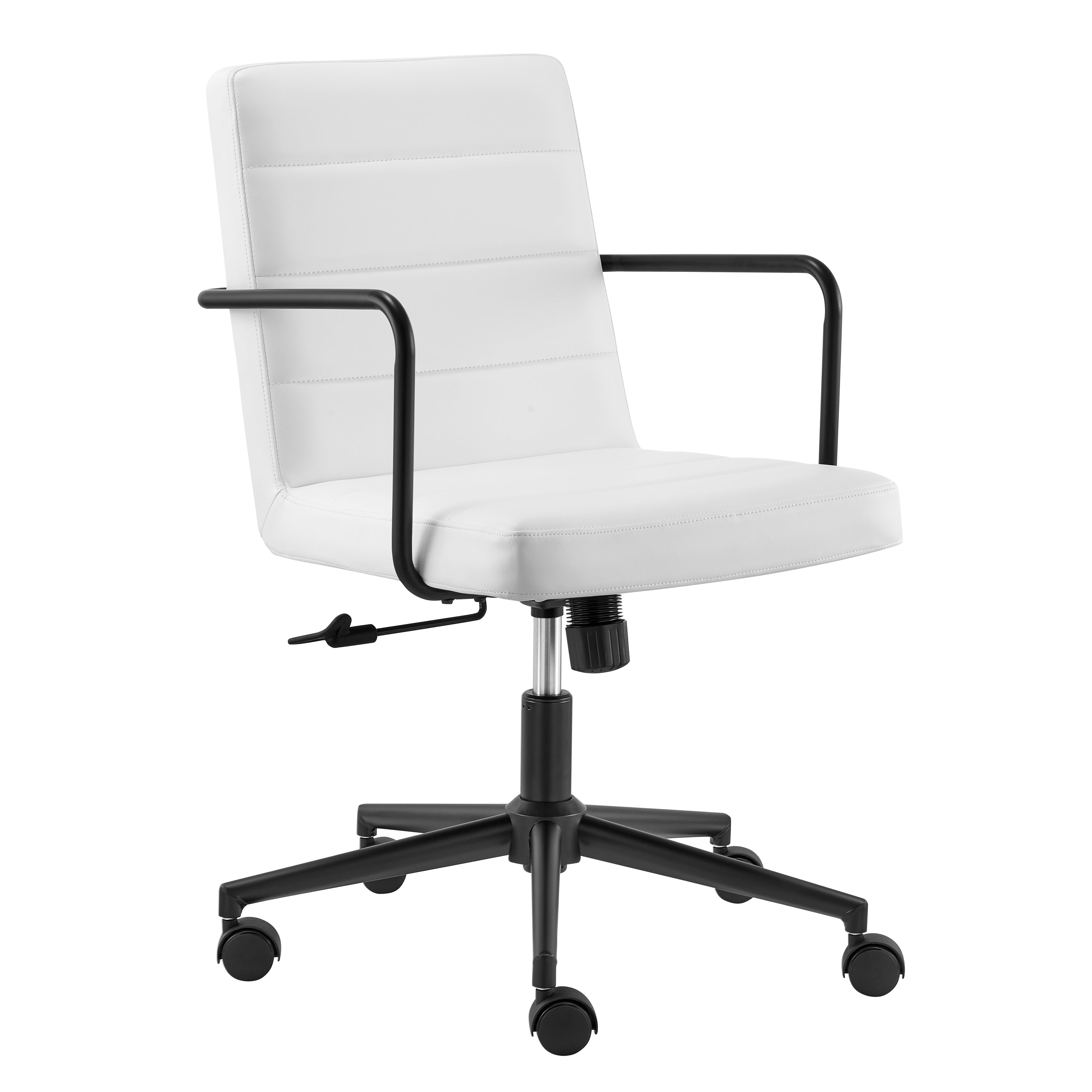 Leander Office Chair Desk Chairs Euro Style White with Matte Black , Black Friday Sale Euro Style Furniture Sale, Old Bones Co, Mid Century Furniture Sale, Four Hands Furniture, Black Friday Sale Leander Office Chair,Gus Sale, Perigold Leander Office Chair Desk Chairs Black Friday Sale , Perigold Sale Leander Office Chair,Leander Office Chair Lulu and Georgia, Burke Decor Sale Leander Office Chair, www.oldbonesco.com