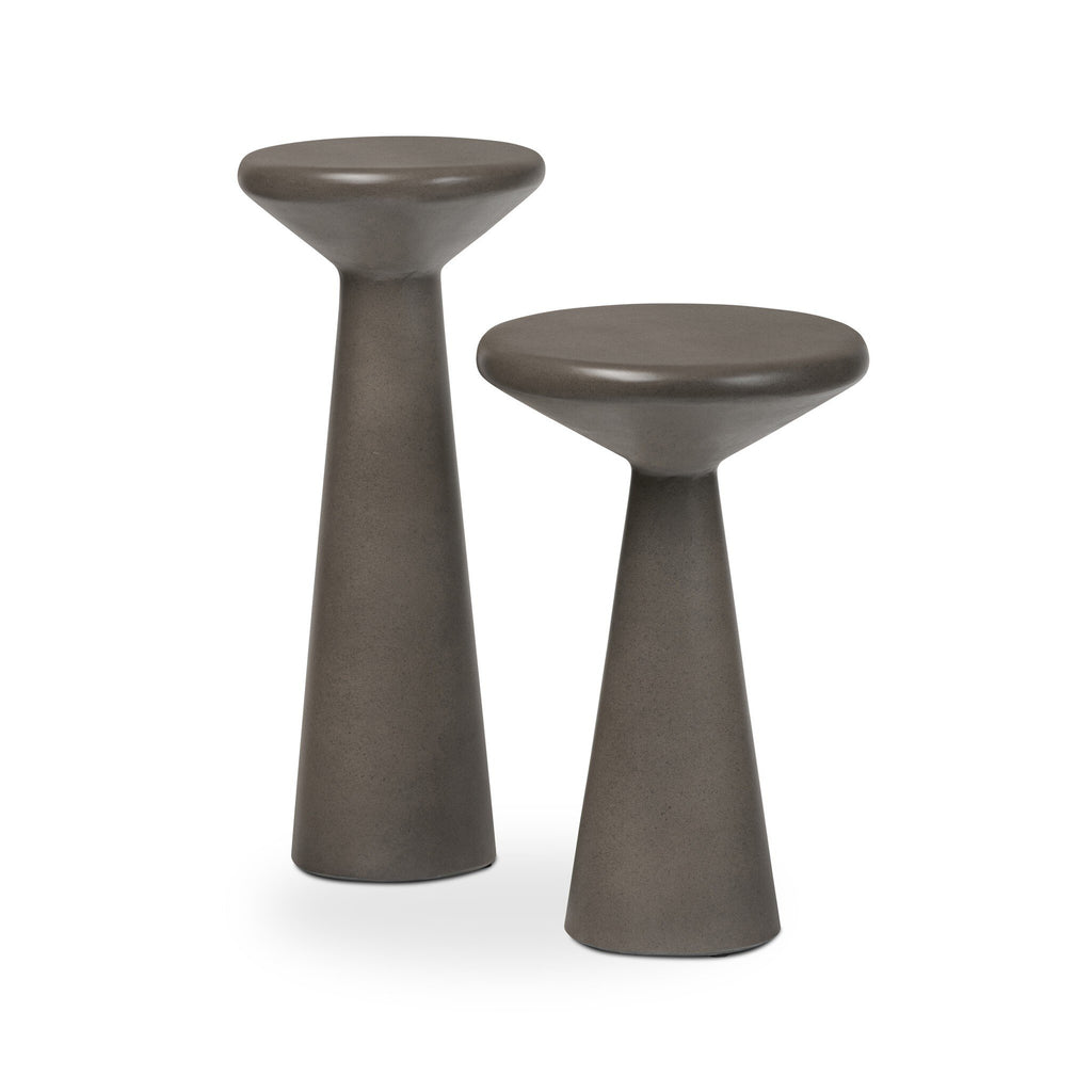 Ravine Concrete Accent Tables - Set of 2 - Dark Grey – Old Bones 