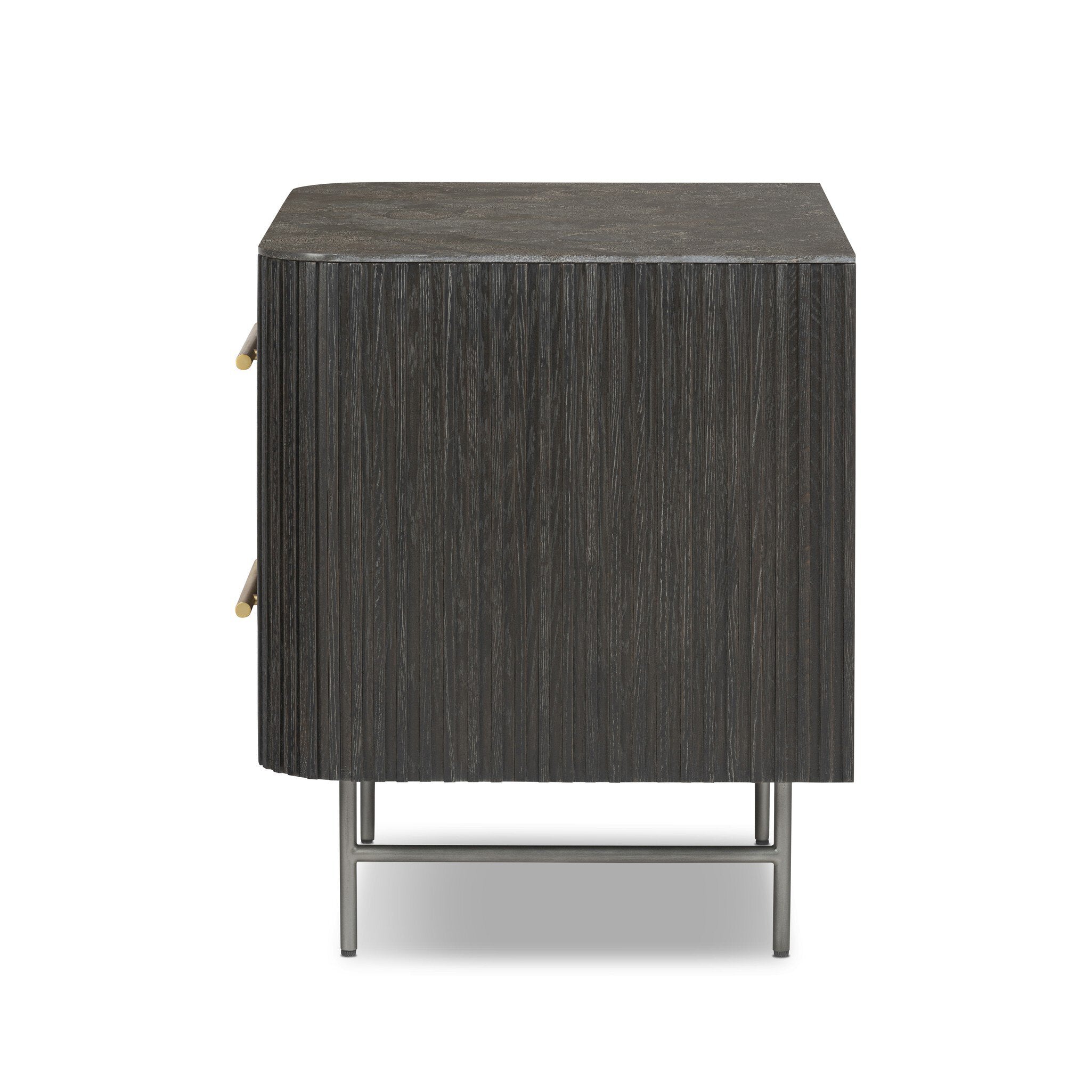 Fletcher Nightstand - Bluestone Nightstand Four Hands    Four Hands, Mid Century Modern Furniture, Old Bones Furniture Company, Old Bones Co, Modern Mid Century, Designer Furniture, Furniture Sale, Warehouse Furniture Sale, Fletcher Nightstand - Bluestone Sale, https://www.oldbonesco.com/