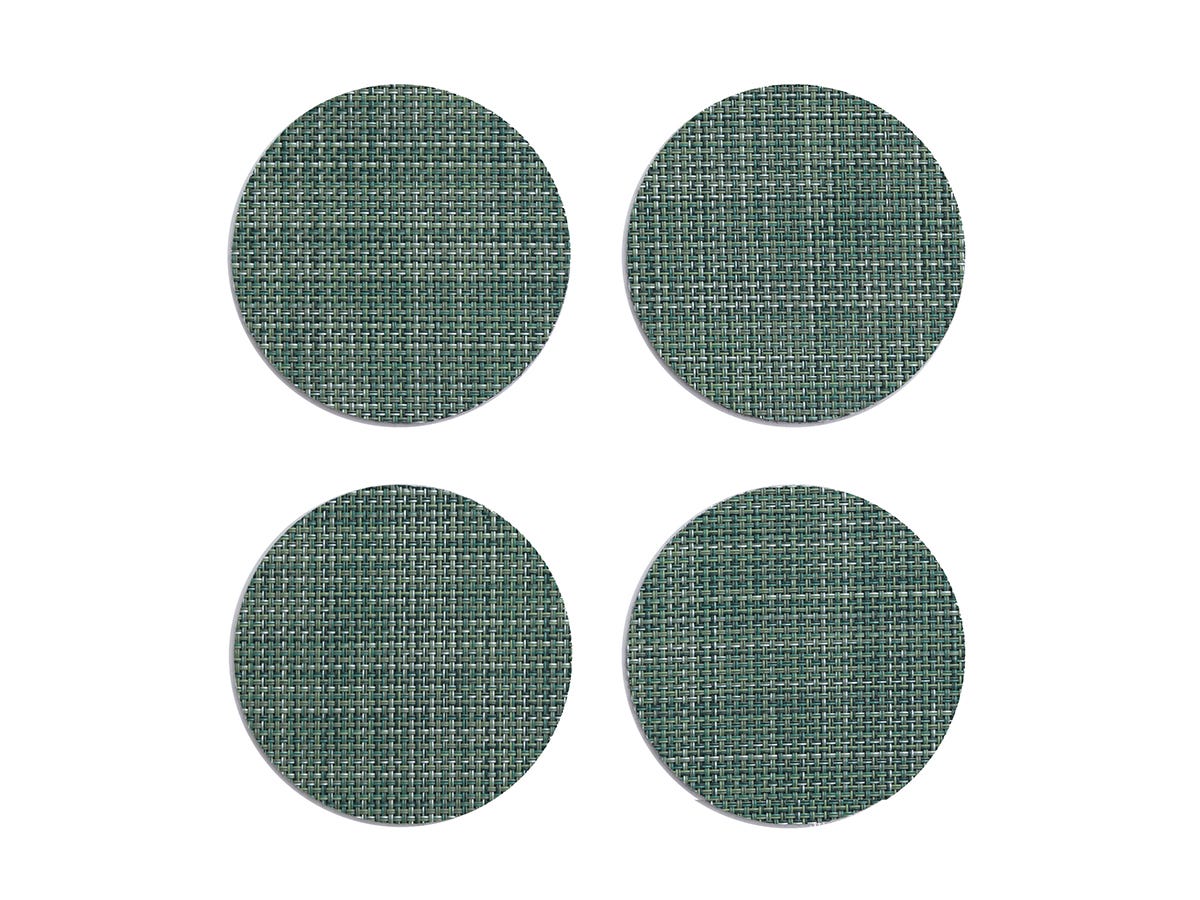 Mini Basketweave Round Coasters - Set of 4