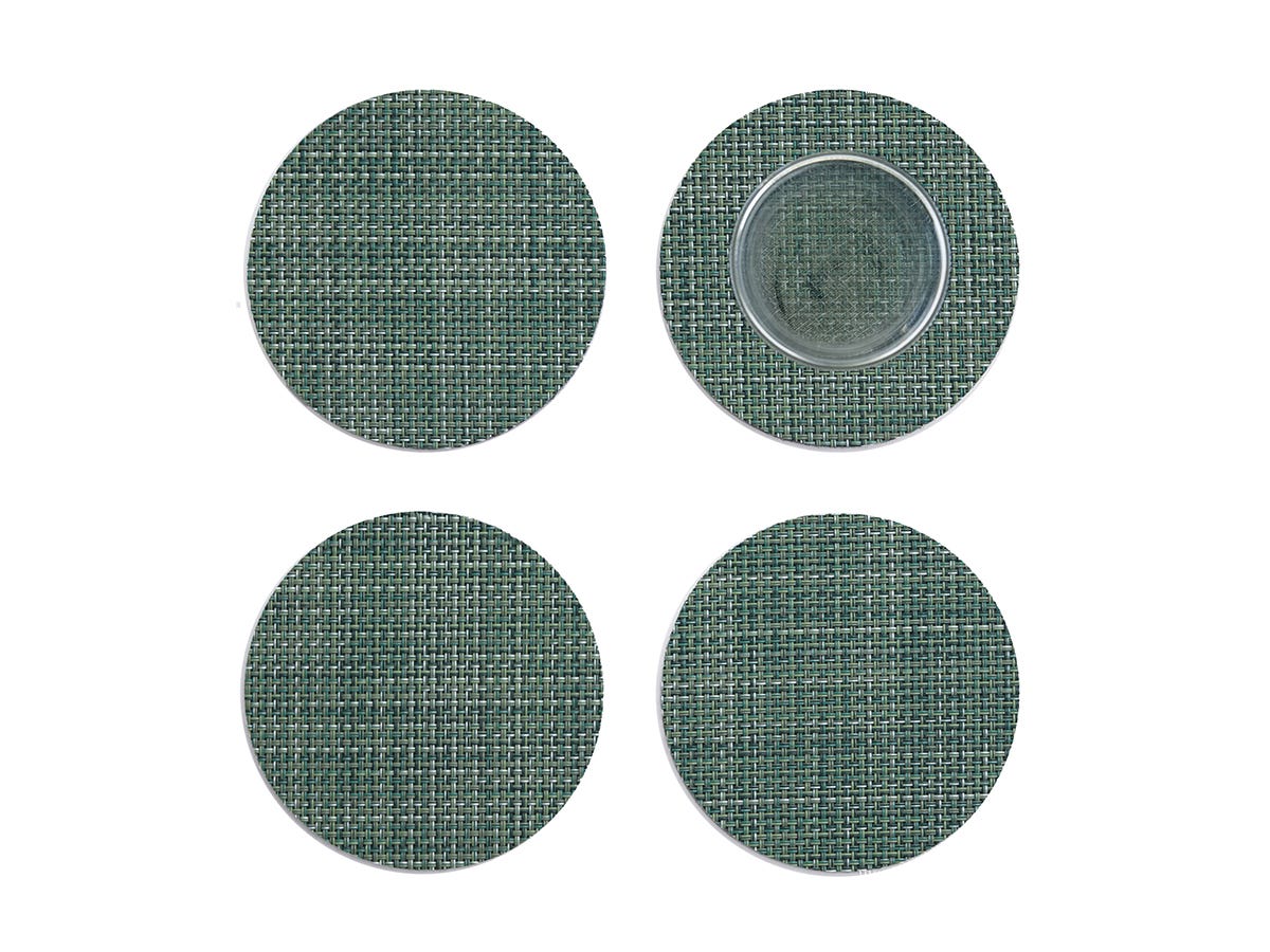 Mini Basketweave Round Coasters - Set of 4