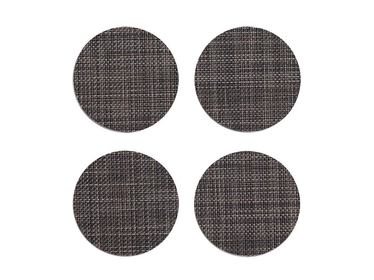 Mini Basketweave Round Coasters - Set of 4