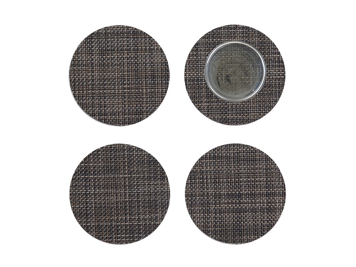 Mini Basketweave Round Coasters - Set of 4