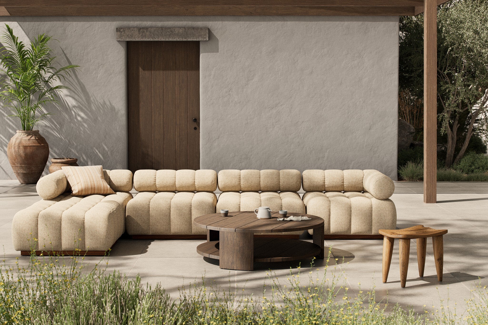 Roma Outdoor 4-Piece Sectional - Hayes Cream Outdoor Sofas & Sectionals Four Hands , Black Friday Sale Four Hands Furniture Sale, Old Bones Co, Mid Century Furniture Sale, Four Hands Furniture, Black Friday Sale Roma Outdoor 4-Piece Sectional - Hayes Cream,Gus Sale, Perigold Roma Outdoor 4-Piece Sectional - Hayes Cream Outdoor Sofas & Sectionals Black Friday Sale , Perigold Sale Roma Outdoor 4-Piece Sectional - Hayes Cream,Roma Outdoor 4-Piece Sectional - Hayes Cream Lulu and Georgia, Burke Decor Sale Roma 