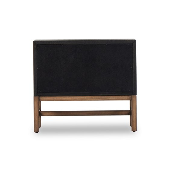 Fiona Nightstand-Black Raffia Nightstand Four Hands     Four Hands, Mid Century Modern Furniture, Old Bones Furniture Company, Old Bones Co, Modern Mid Century, Designer Furniture, https://www.oldbonesco.com/