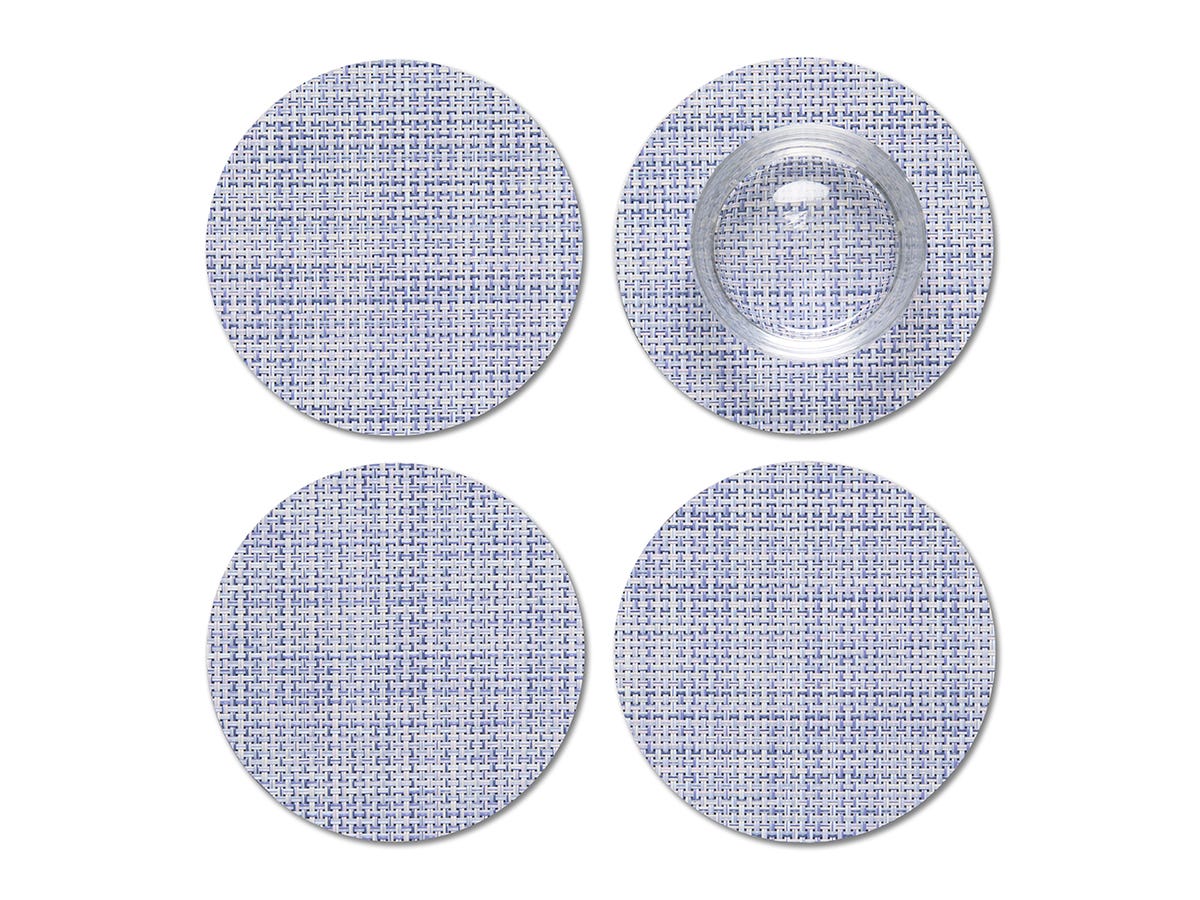 Mini Basketweave Round Coasters - Set of 4