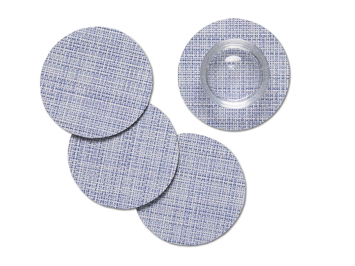 Mini Basketweave Round Coasters - Set of 4