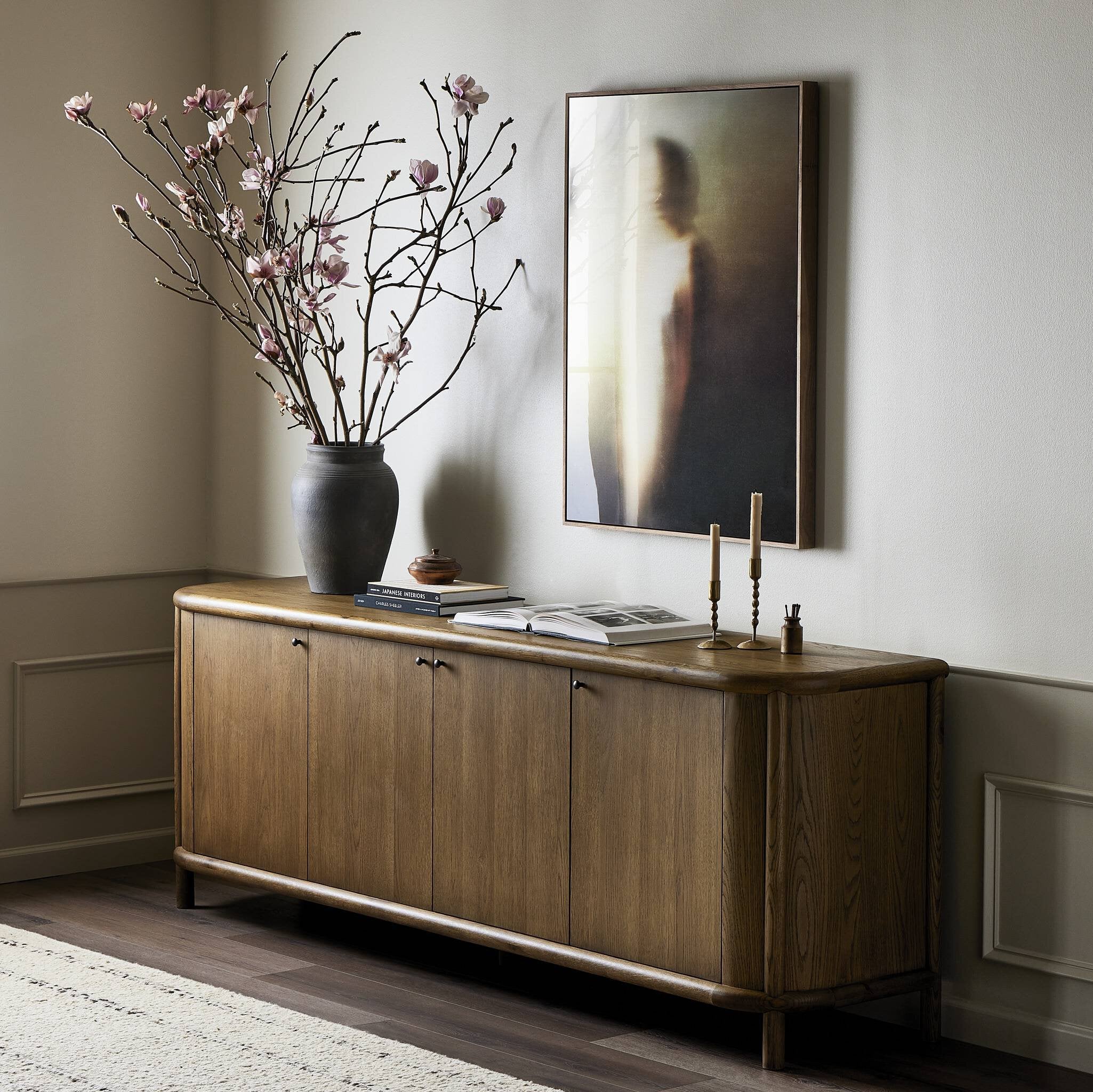 Florent Sideboard - Amber Oak Sideboards Four Hands     Sideboards,https://www.oldbonesco.com,Mid Century Furniture, Furniture Sale, Old Bones Co, Mid Century Sale, Four Hands Furniture, Sale,Gus, Sale,Perigold Florent Sideboard - Amber Oak Sideboards Sale, Perigold Sale Florent Sideboard - Amber Oak,Florent Sideboard - Amber Oak Lulu and Georgia,Burke Decor Sale Florent Sideboard - Amber Oak, open box furniture,Open Box Florent Sideboard - Amber Oak