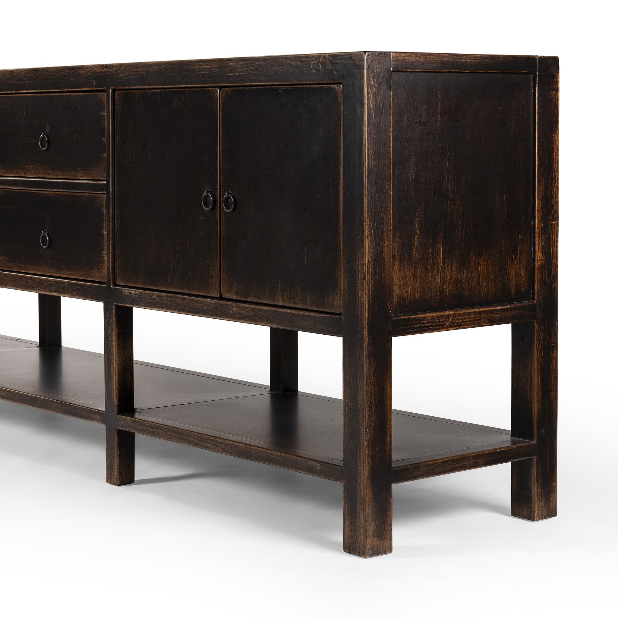 Shizuko Sideboard - Distressed Walnut Sideboards Four Hands     Sideboards,https://www.oldbonesco.com,Mid Century Furniture, Furniture Sale, Old Bones Co, Mid Century Sale, Four Hands Furniture, Sale,Gus, Sale,Perigold Shizuko Sideboard - Distressed Walnut Sideboards Sale, Perigold Sale Shizuko Sideboard - Distressed Walnut,Shizuko Sideboard - Distressed Walnut Lulu and Georgia,Burke Decor Sale Shizuko Sideboard - Distressed Walnut, open box furniture,Open Box Shizuko Sideboard - Distressed Walnut