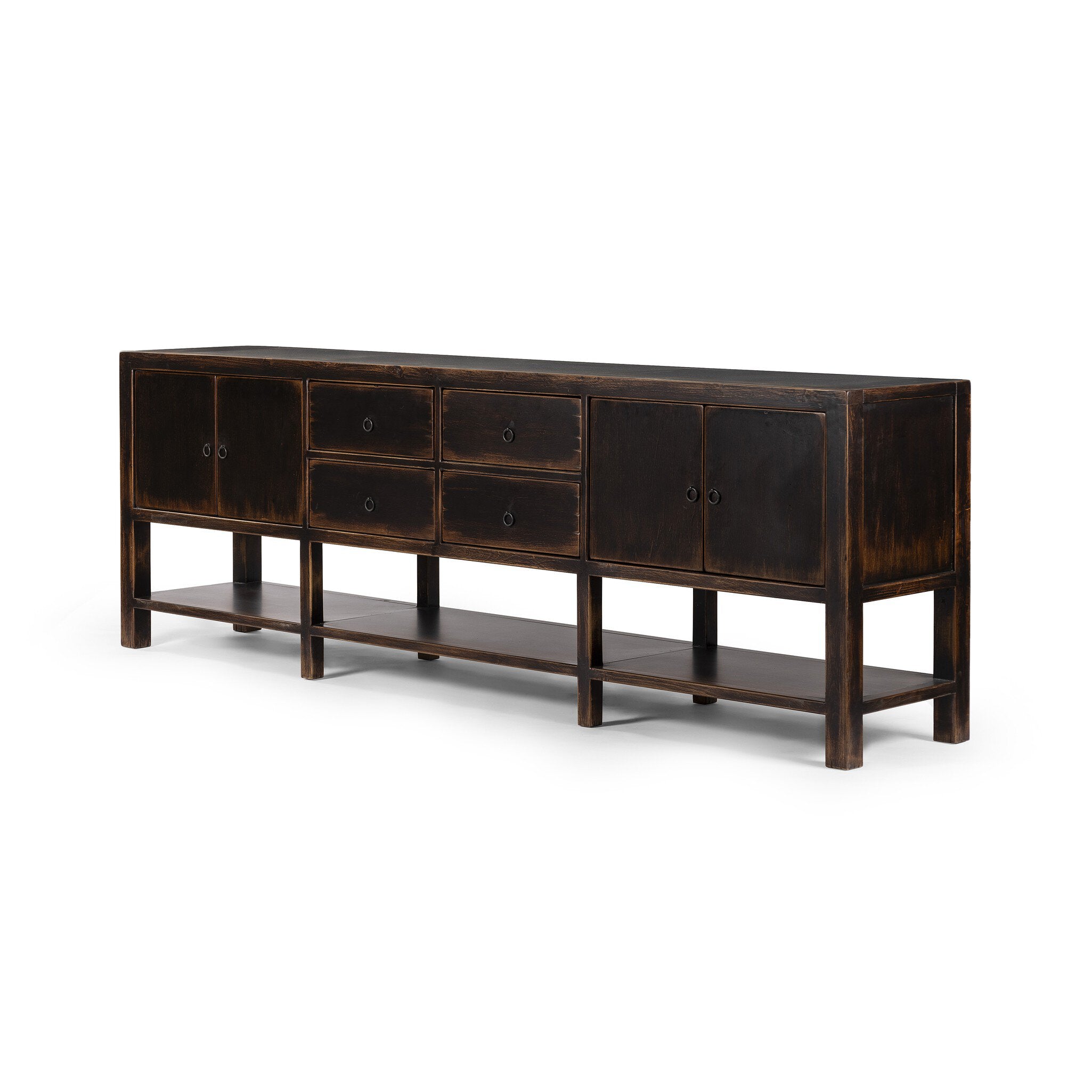 Shizuko Sideboard - Distressed Walnut Sideboards Four Hands     Sideboards,https://www.oldbonesco.com,Mid Century Furniture, Furniture Sale, Old Bones Co, Mid Century Sale, Four Hands Furniture, Sale,Gus, Sale,Perigold Shizuko Sideboard - Distressed Walnut Sideboards Sale, Perigold Sale Shizuko Sideboard - Distressed Walnut,Shizuko Sideboard - Distressed Walnut Lulu and Georgia,Burke Decor Sale Shizuko Sideboard - Distressed Walnut, open box furniture,Open Box Shizuko Sideboard - Distressed Walnut