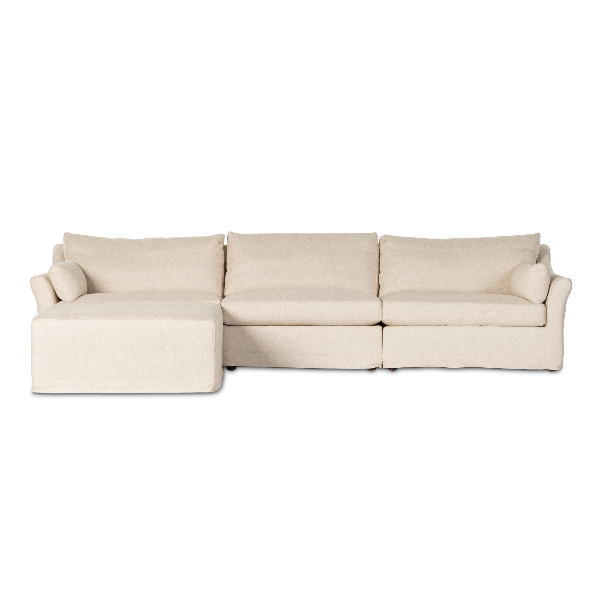 Delray 3-Piece Slipcover Sectional - Evere Creme Sectionals Four Hands     Sectionals, Mid Century Furniture, Furniture Sale, Old Bones Co, Mid Century Furniture Sale, Four Hands Furniture, Sale,Gus, Sale,Perigold Delray 3-Piece Slipcover Sectional - Evere Creme Sectionals Sale, Perigold Sale Delray 3-Piece Slipcover Sectional - Evere Creme,Delray 3-Piece Slipcover Sectional - Evere Creme Lulu and Georgia, Burke Decor Sale Delray 3-Piece Slipcover Sectional - Evere Creme, www.oldbonesco.com