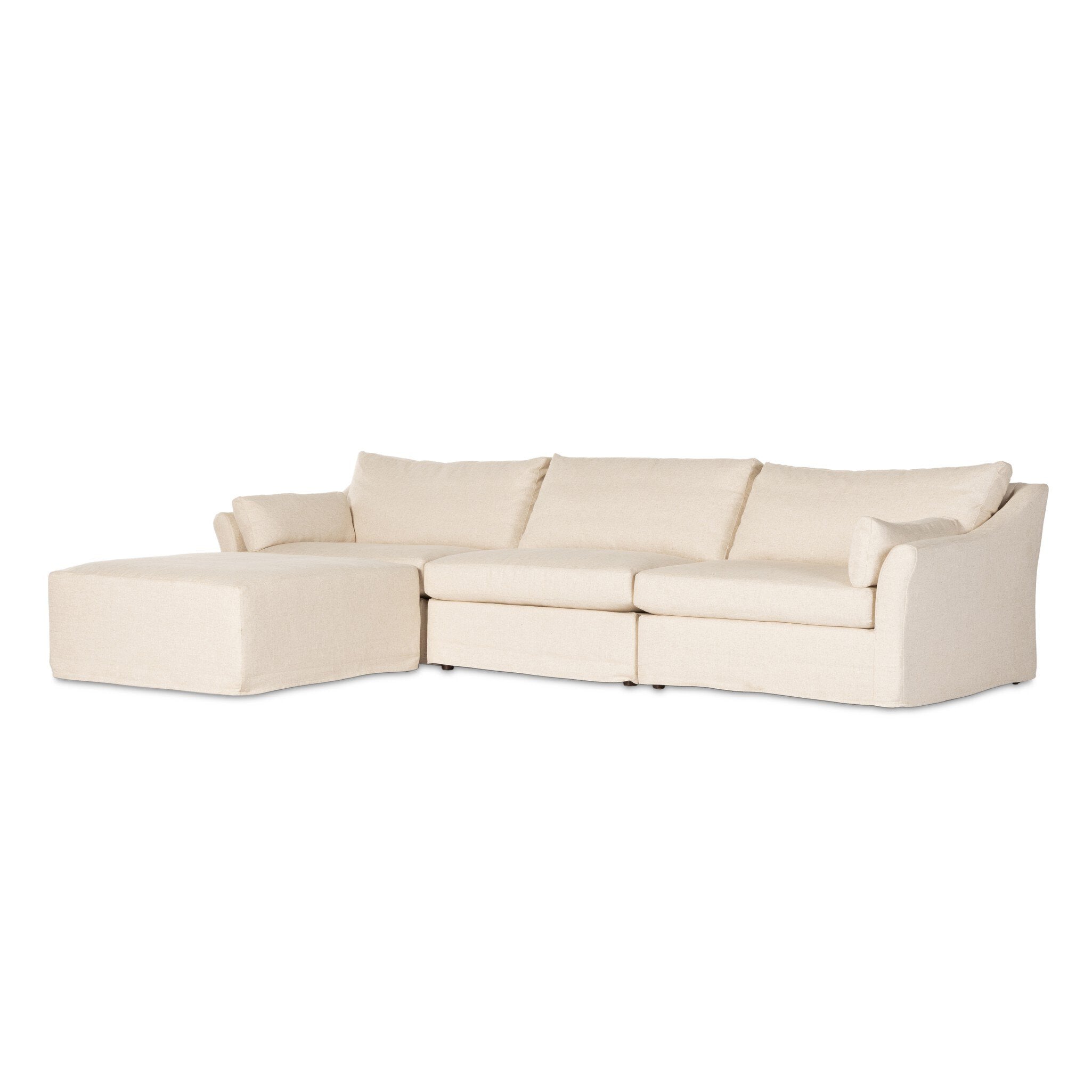 Delray 3-Piece Slipcover Sectional - Evere Creme Sectionals Four Hands Sectional with Ottoman , Black Friday Sale Four Hands Furniture Sale, Old Bones Co, Mid Century Furniture Sale, Four Hands Furniture, Black Friday Sale Delray 3-Piece Slipcover Sectional - Evere Creme,Gus Sale, Perigold Delray 3-Piece Slipcover Sectional - Evere Creme Sectionals Black Friday Sale , Perigold Sale Delray 3-Piece Slipcover Sectional - Evere Creme,Delray 3-Piece Slipcover Sectional - Evere Creme Lulu and Georgia, Burke Decor