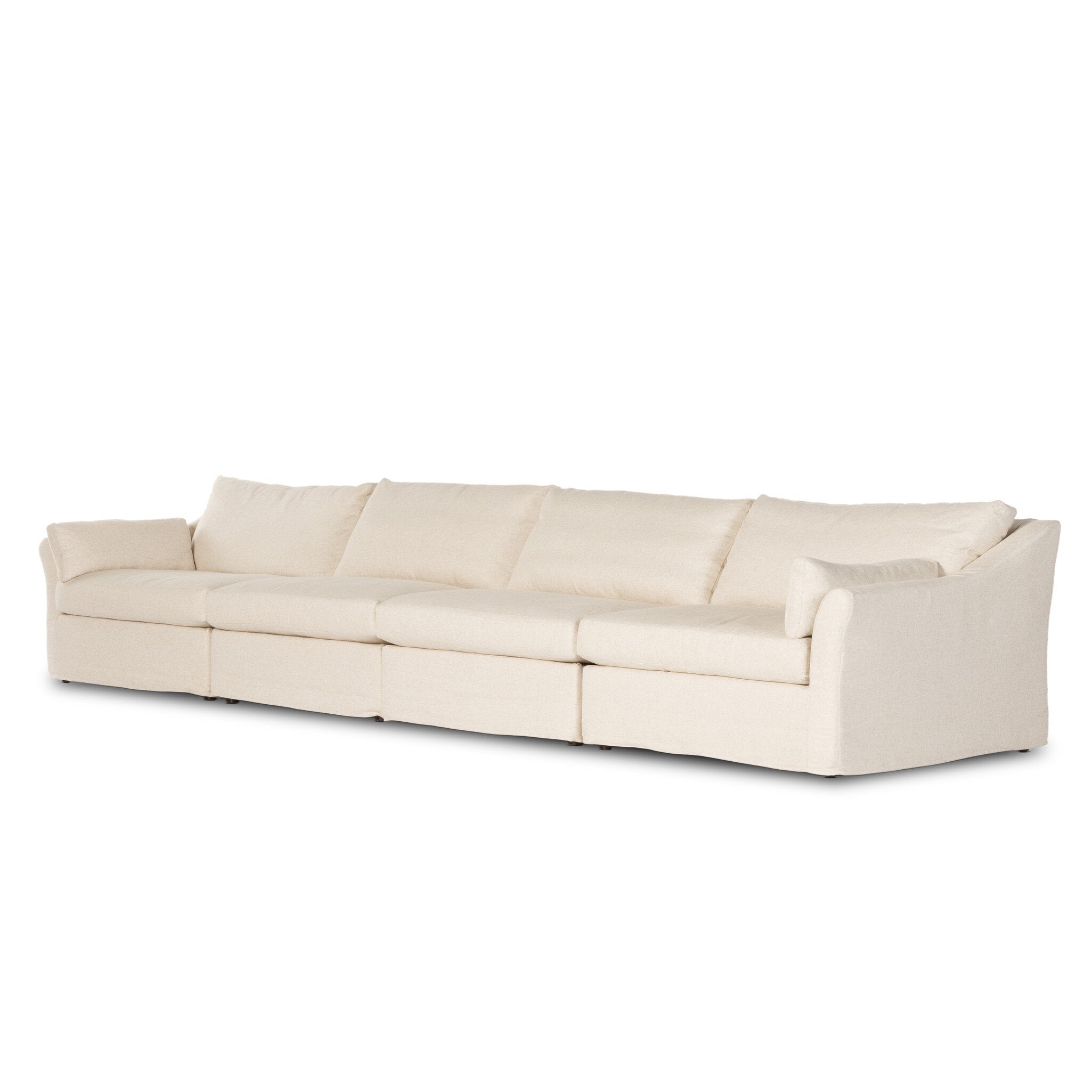 Delray 4-Piece Slipcover Sectional - Evere Creme Sectionals Four Hands     Sectionals, Mid Century Furniture, Furniture Sale, Old Bones Co, Mid Century Furniture Sale, Four Hands Furniture, Sale,Gus, Sale,Perigold Delray 4-Piece Slipcover Sectional - Evere Creme Sectionals Sale, Perigold Sale Delray 4-Piece Slipcover Sectional - Evere Creme,Delray 4-Piece Slipcover Sectional - Evere Creme Lulu and Georgia, Burke Decor Sale Delray 4-Piece Slipcover Sectional - Evere Creme, www.oldbonesco.com