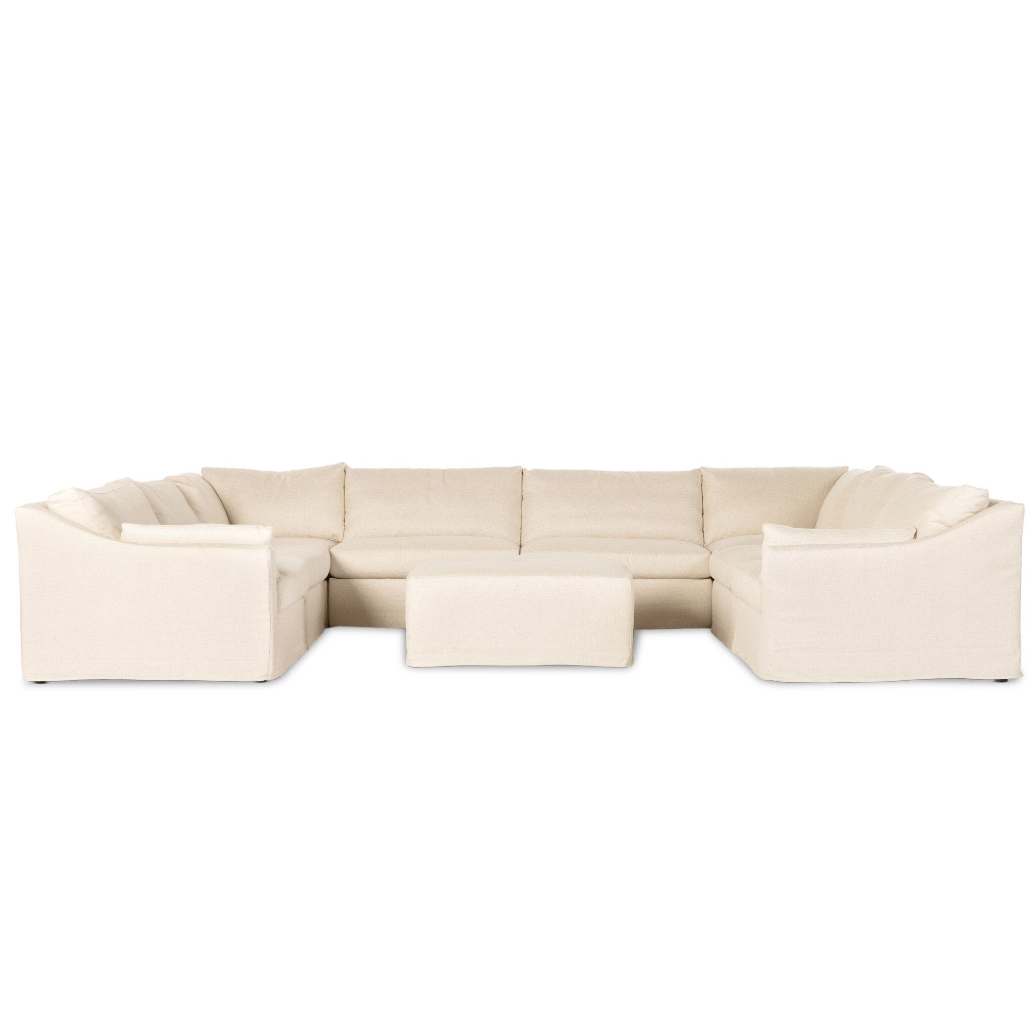 Delray 8-Piece Slipcover Sofa Sectional - Evere Creme Sectionals Four Hands Sectional with Ottoman    Sectionals, Mid Century Furniture, Furniture Sale, Old Bones Co, Mid Century Furniture Sale, Four Hands Furniture, Sale,Gus, Sale,Perigold Delray 8-Piece Slipcover Sofa Sectional - Evere Creme Sectionals Sale, Perigold Sale Delray 8-Piece Slipcover Sofa Sectional - Evere Creme,Delray 8-Piece Slipcover Sofa Sectional - Evere Creme Lulu and Georgia, Burke Decor Sale Delray 8-Piece Slipcover Sofa Sectional - E