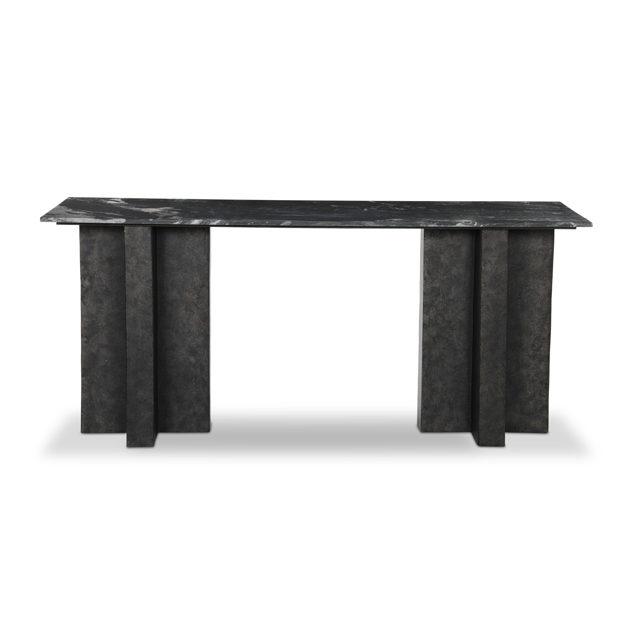 Terrell Large Console Table - Black Marble Console Tables Four Hands     Console Tables,https://www.oldbonesco.com,Mid Century Furniture, Furniture Sale, Old Bones Co, Mid Century Sale, Four Hands Furniture, Sale,Gus, Sale,Perigold Terrell Large Console Table - Black Marble Console Tables Sale, Perigold Sale Terrell Large Console Table - Black Marble,Terrell Large Console Table - Black Marble Lulu and Georgia,Burke Decor Sale Terrell Large Console Table - Black Marble, open box furniture,Open Box Terrell La