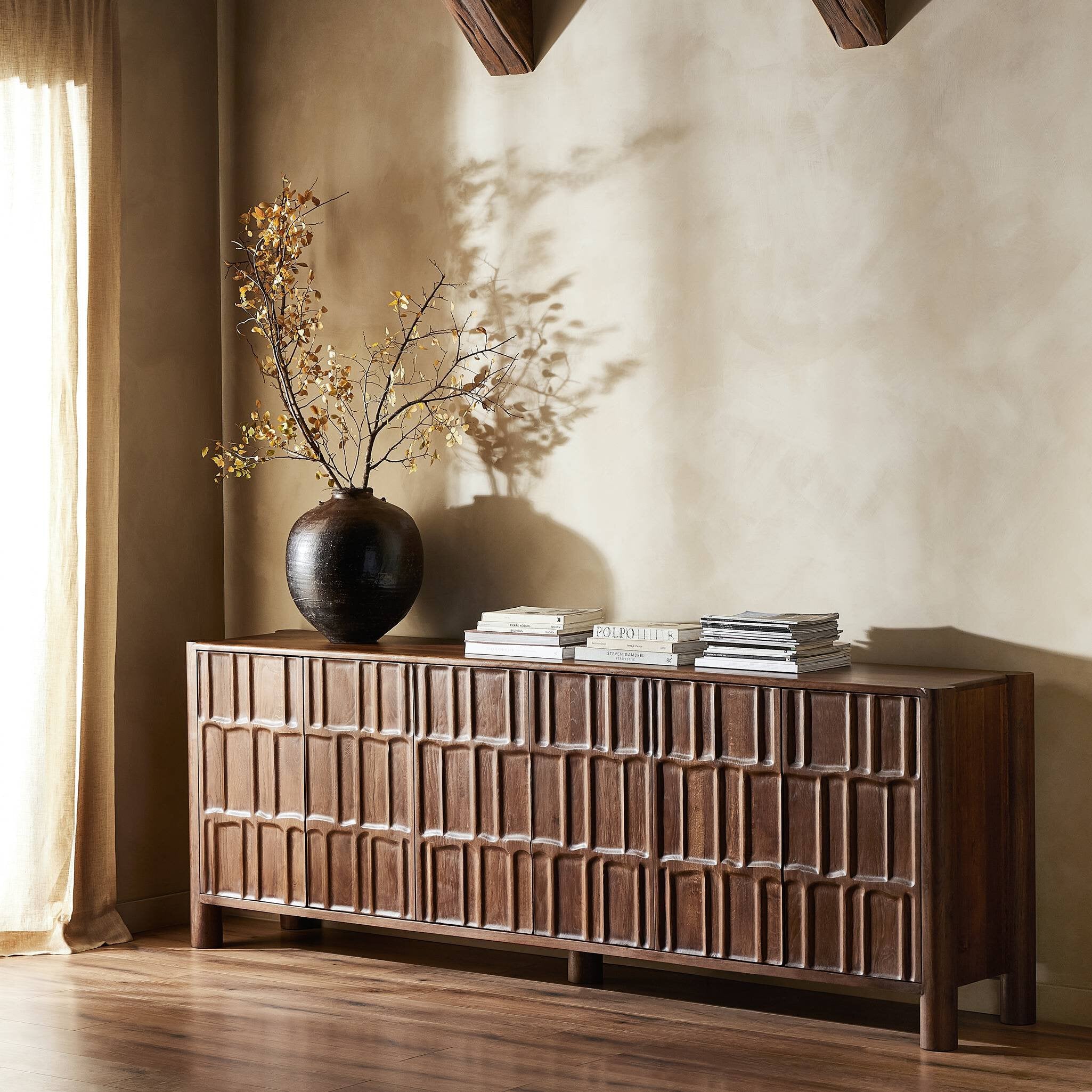 Ezri Sideboard - Cocoa Oak Sideboards Four Hands     Sideboards,https://www.oldbonesco.com,Mid Century Furniture, Furniture Sale, Old Bones Co, Mid Century Sale, Four Hands Furniture, Sale,Gus, Sale,Perigold Ezri Sideboard - Cocoa Oak Sideboards Sale, Perigold Sale Ezri Sideboard - Cocoa Oak,Ezri Sideboard - Cocoa Oak Lulu and Georgia,Burke Decor Sale Ezri Sideboard - Cocoa Oak, open box furniture,Open Box Ezri Sideboard - Cocoa Oak