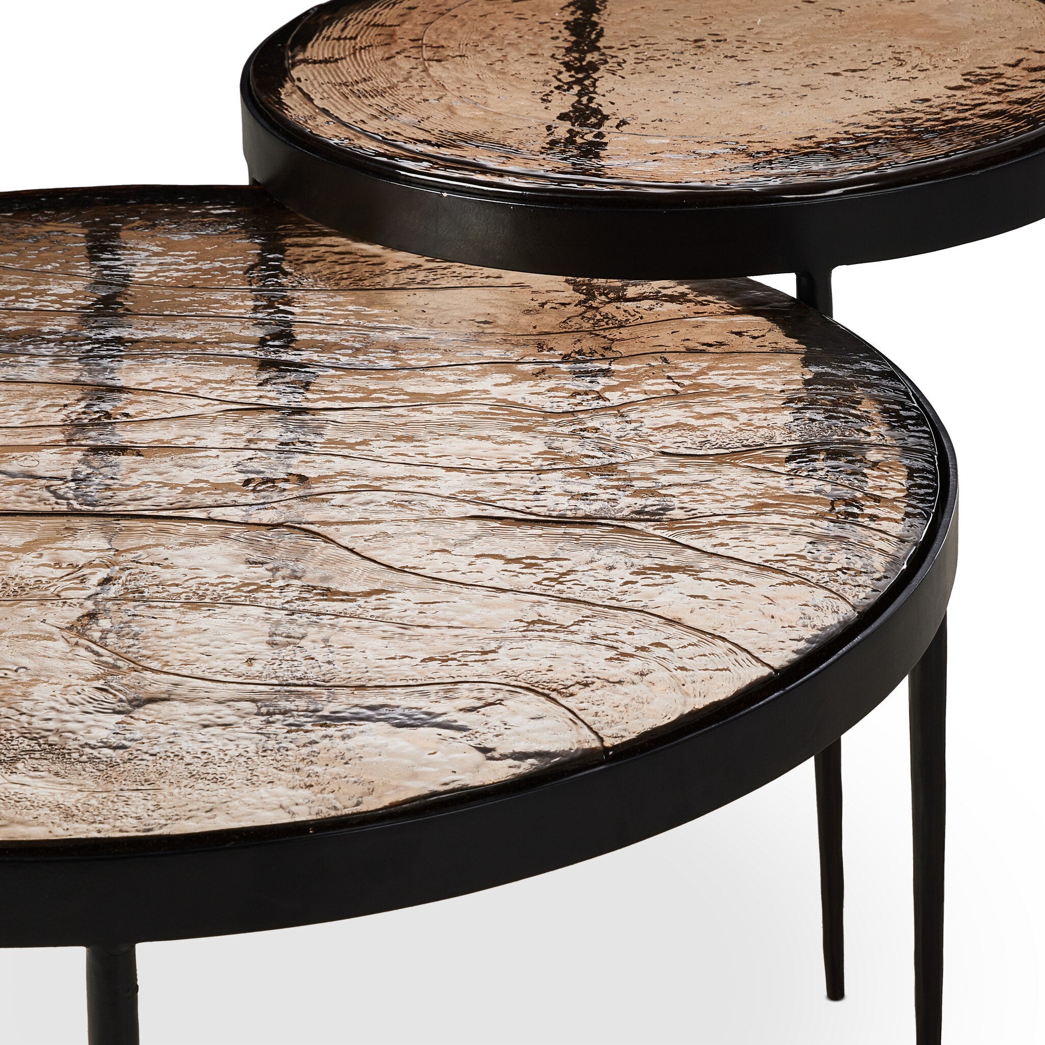 Yoko Nesting Table - Smoked Brown Cast Glass Tables Four Hands     Tables,https://www.oldbonesco.com,Mid Century Furniture, Furniture Sale, Old Bones Co, Mid Century Sale, Four Hands Furniture, Sale,Gus, Sale,Perigold Yoko Nesting Table - Smoked Brown Cast Glass Tables Sale, Perigold Sale Yoko Nesting Table - Smoked Brown Cast Glass,Yoko Nesting Table - Smoked Brown Cast Glass Lulu and Georgia,Burke Decor Sale Yoko Nesting Table - Smoked Brown Cast Glass, open box furniture,Open Box Yoko Nesting Table - Smo