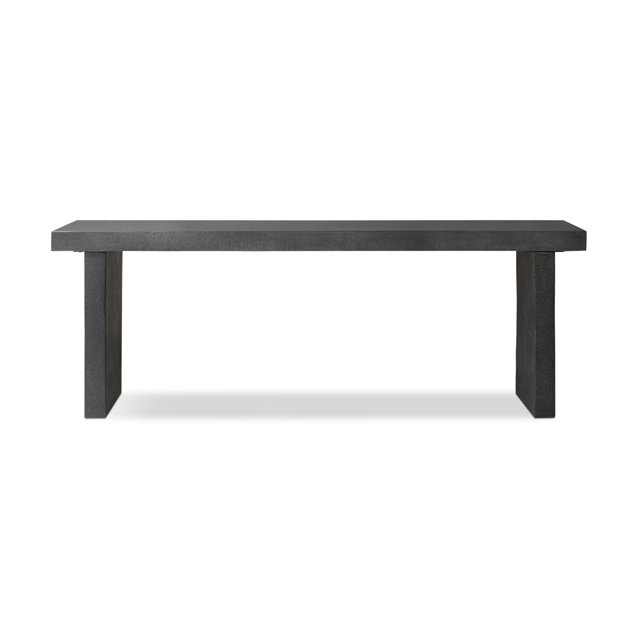 Huesca Outdoor Console Table - Distressed Graphite Concrete Outdoor Tables & Storage Four Hands     Outdoor Tables & Storage,https://www.oldbonesco.com,Mid Century Furniture, Furniture Sale, Old Bones Co, Mid Century Sale, Four Hands Furniture, Sale,Gus, Sale,Perigold Huesca Outdoor Console Table - Distressed Graphite Concrete Outdoor Tables & Storage Sale, Perigold Sale Huesca Outdoor Console Table - Distressed Graphite Concrete,Huesca Outdoor Console Table - Distressed Graphite Concrete Lulu and Georgia,B