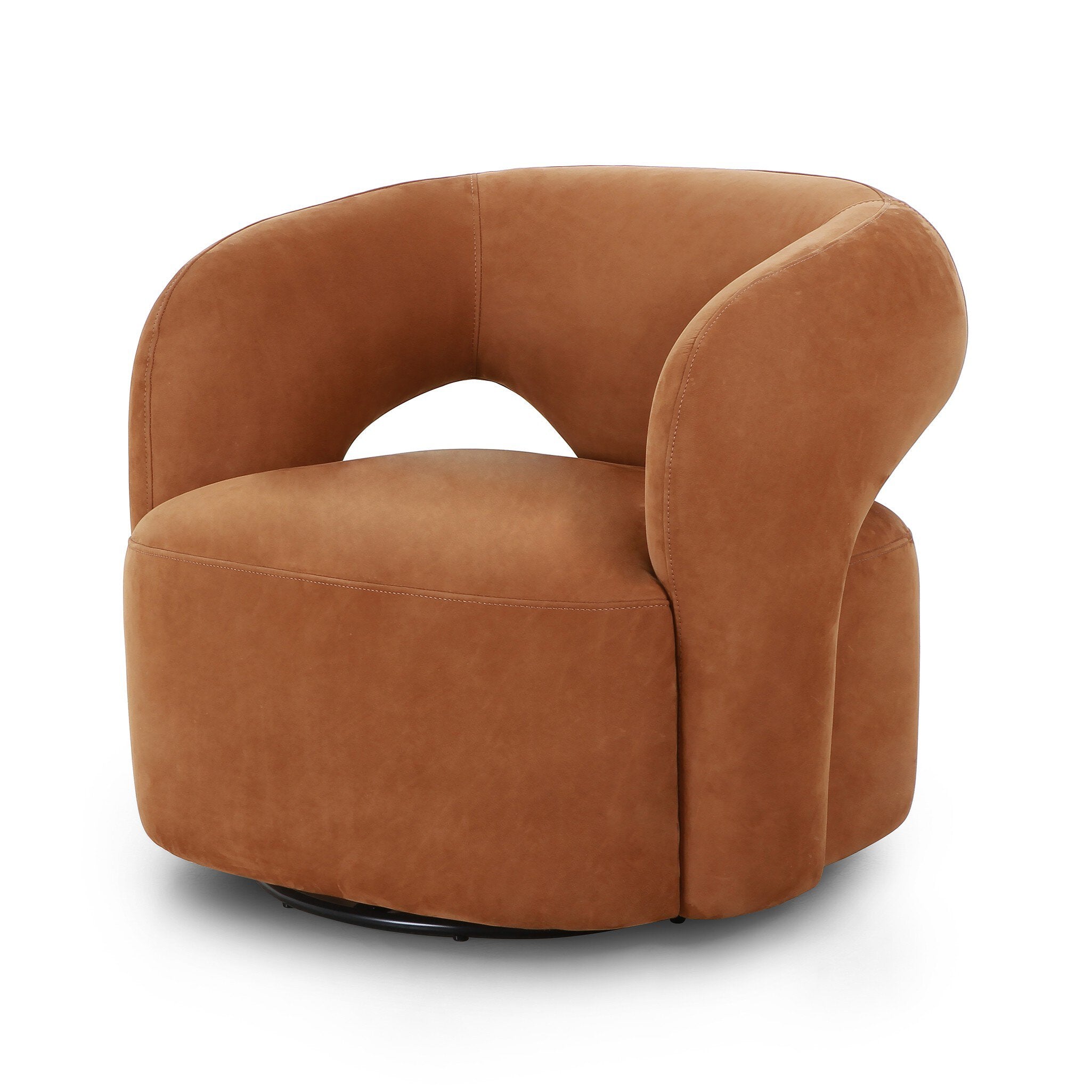 Mazie Swivel Chair - Nubuck Cognac Chairs Four Hands     Chairs,https://www.oldbonesco.com,Mid Century Furniture, Furniture Sale, Old Bones Co, Mid Century Sale, Four Hands Furniture, Sale,Gus, Sale,Perigold Mazie Swivel Chair - Nubuck Cognac Chairs Sale, Perigold Sale Mazie Swivel Chair - Nubuck Cognac,Mazie Swivel Chair - Nubuck Cognac Lulu and Georgia,Burke Decor Sale Mazie Swivel Chair - Nubuck Cognac, open box furniture,Open Box Mazie Swivel Chair - Nubuck Cognac