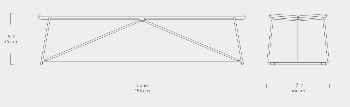 Aero Bench Bench Gus*     Four Hands, Mid Century Modern Furniture, Old Bones Furniture Company, Old Bones Co, Modern Mid Century, Designer Furniture, https://www.oldbonesco.com/
