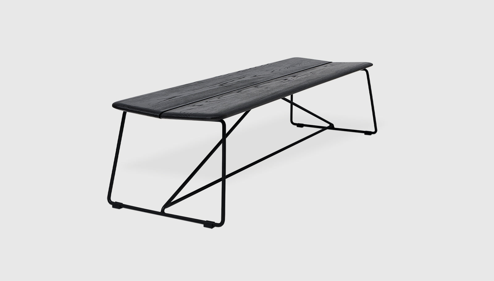 Aero Bench Black Ash / BlackBench Gus*  Black Ash Black  Four Hands, Mid Century Modern Furniture, Old Bones Furniture Company, Old Bones Co, Modern Mid Century, Designer Furniture, https://www.oldbonesco.com/