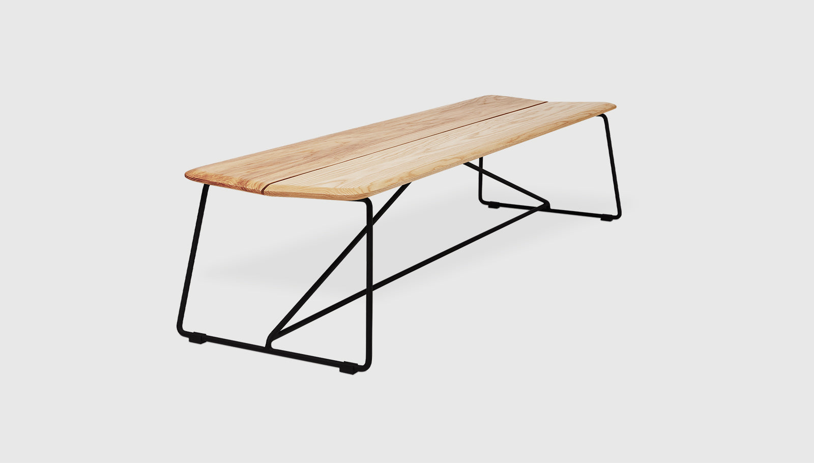 Aero Bench Natural Ash / BlackBench Gus*  Natural Ash Black  Four Hands, Mid Century Modern Furniture, Old Bones Furniture Company, Old Bones Co, Modern Mid Century, Designer Furniture, https://www.oldbonesco.com/