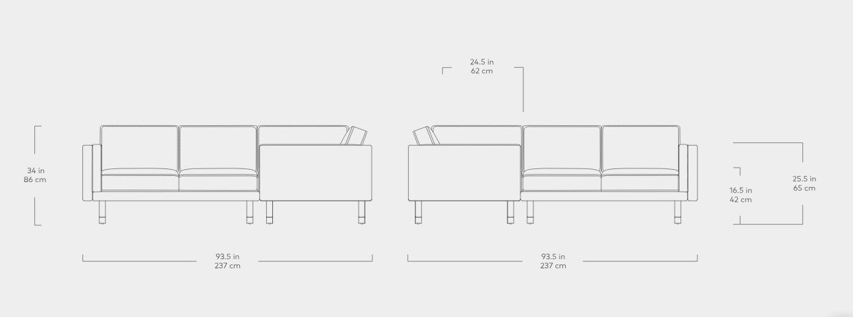 Augusta Bi-Sectional Sectional Gus*     Four Hands, Mid Century Modern Furniture, Old Bones Furniture Company, Old Bones Co, Modern Mid Century, Designer Furniture, https://www.oldbonesco.com/