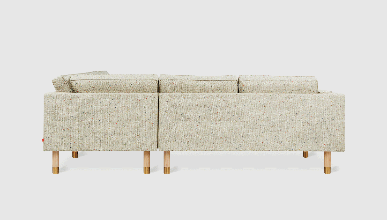 Augusta Bi-Sectional Caledon CinderSectional Gus*  Caledon Cinder   Four Hands, Mid Century Modern Furniture, Old Bones Furniture Company, Old Bones Co, Modern Mid Century, Designer Furniture, https://www.oldbonesco.com/