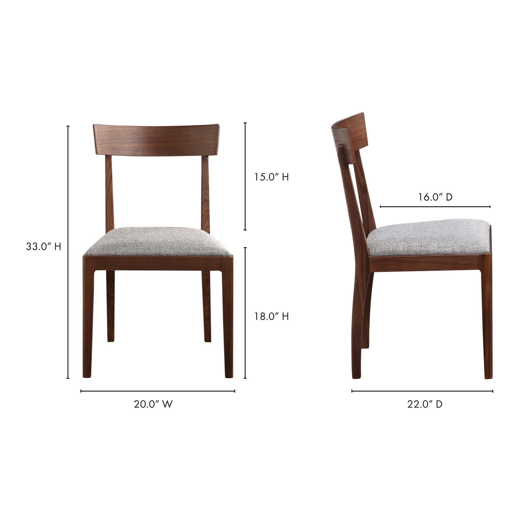 Leone Dining Chair Walnut-Set Of Two Dining Chair Moe's    Four Hands, Mid Century Modern Furniture, Old Bones Furniture Company, Old Bones Co, Modern Mid Century, Designer Furniture, Furniture Sale, Warehouse Furniture Sale, Leone Dining Chair Walnut-Set Of Two Sale, https://www.oldbonesco.com/