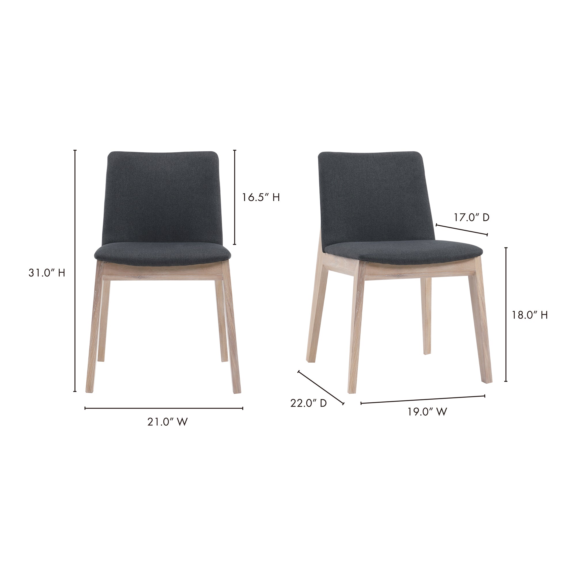 Deco Oak Dining Chair PVC-Set of Two Dining Chair Moe's    Four Hands, Mid Century Modern Furniture, Old Bones Furniture Company, Old Bones Co, Modern Mid Century, Designer Furniture, Furniture Sale, Warehouse Furniture Sale, Deco Oak Dining Chair PVC-Set of Two Sale, https://www.oldbonesco.com/