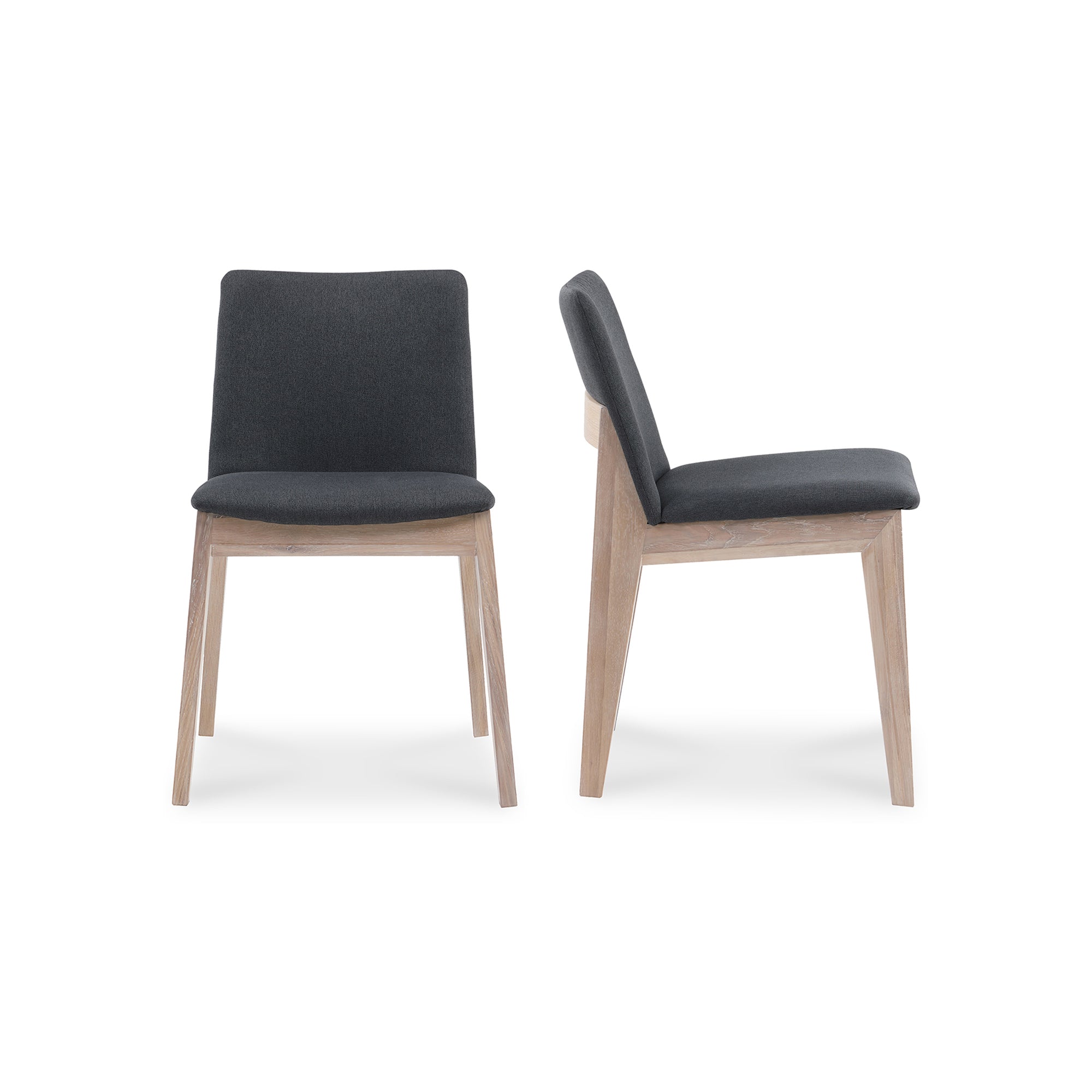 Deco Oak Dining Chair PVC-Set of Two Dark GreyDining Chair Moe's Dark Grey   Four Hands, Mid Century Modern Furniture, Old Bones Furniture Company, Old Bones Co, Modern Mid Century, Designer Furniture, Furniture Sale, Warehouse Furniture Sale, Deco Oak Dining Chair PVC-Set of Two Sale, https://www.oldbonesco.com/