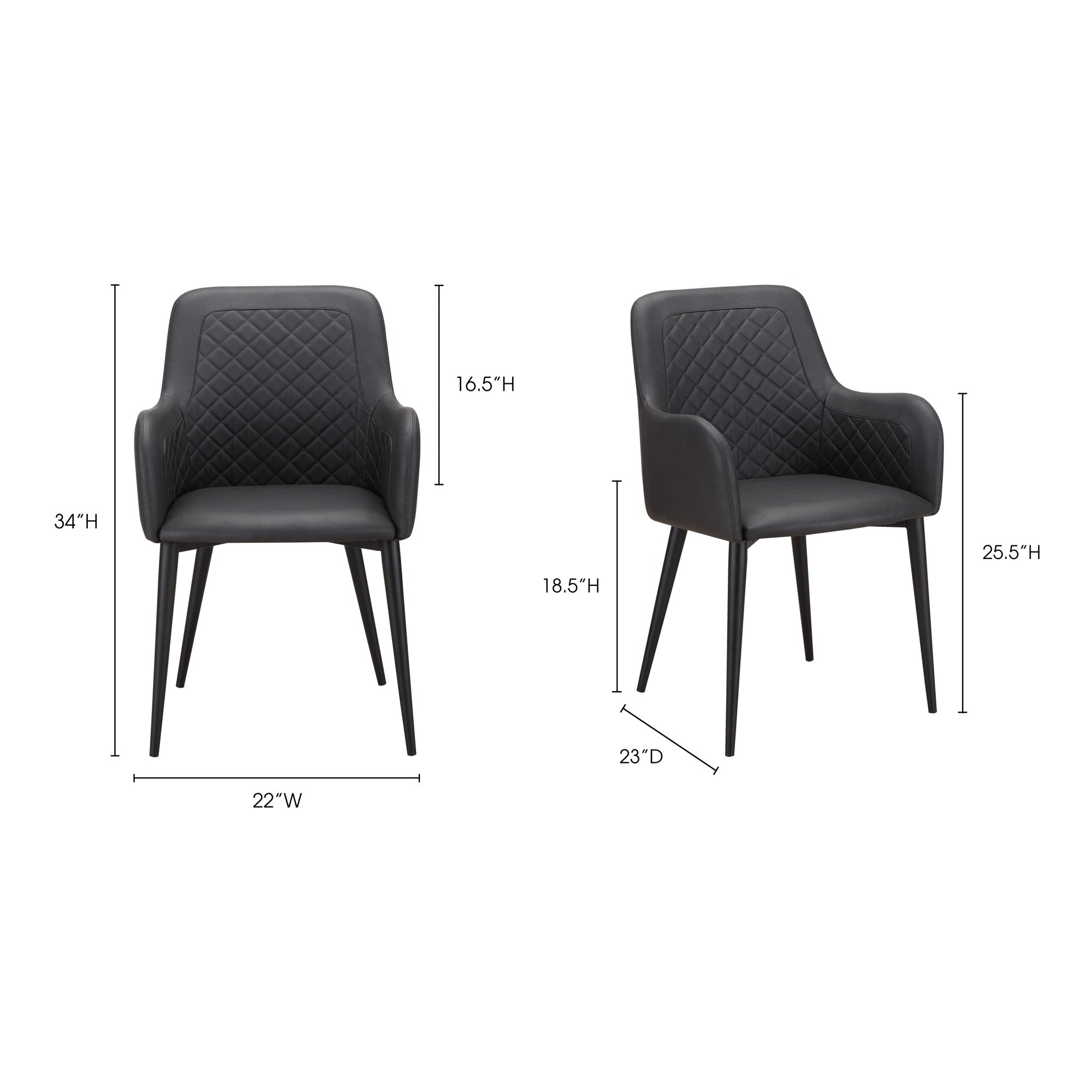 Cantata Dining Chair Black-M2 Dining Chairs Moe's    Four Hands, Mid Century Modern Furniture, Old Bones Furniture Company, Old Bones Co, Modern Mid Century, Designer Furniture, Furniture Sale, Warehouse Furniture Sale, Cantata Dining Chair Black-M2 Sale, https://www.oldbonesco.com/