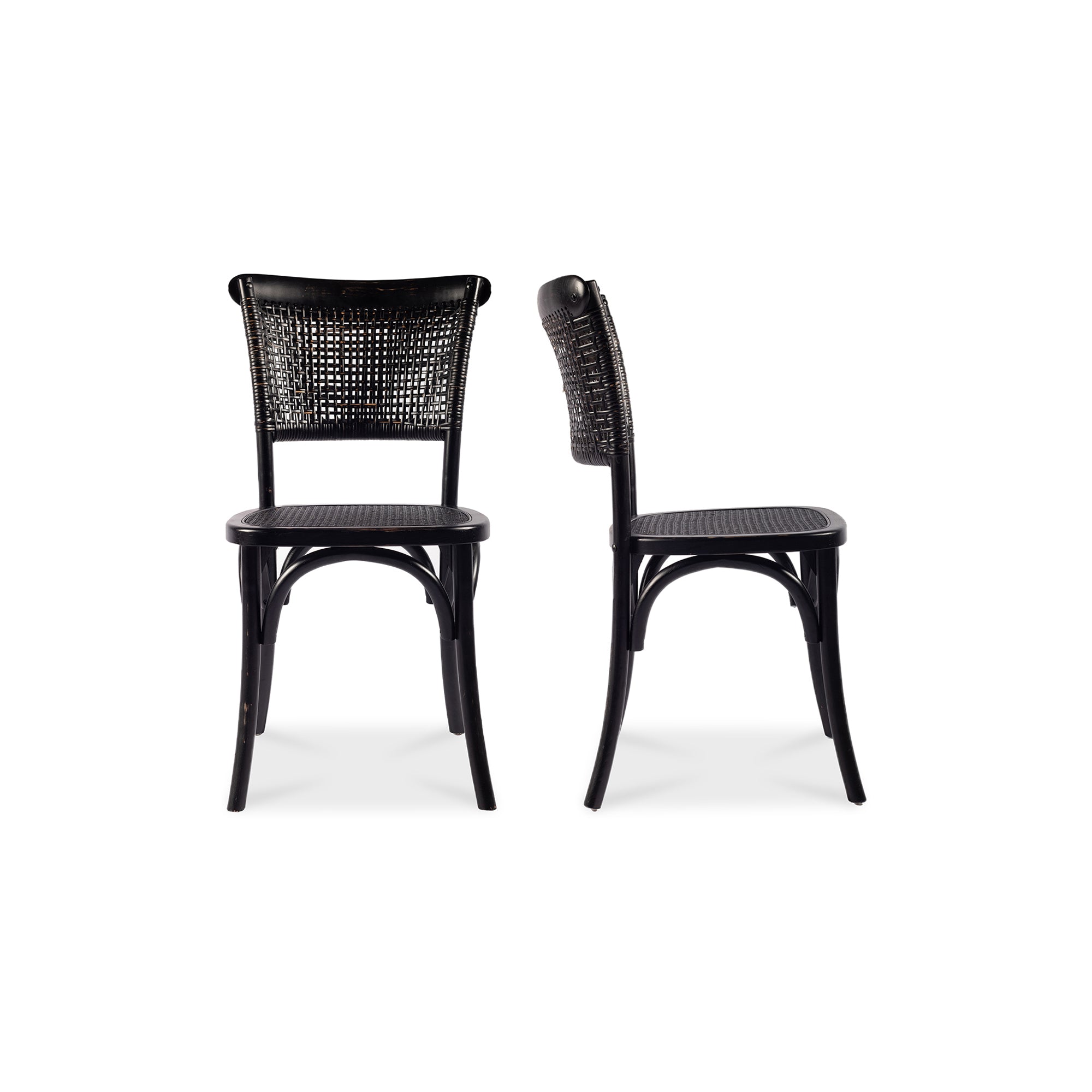 Churchill Dining Chair (Set of Two) BlackDining Chairs Moe's Black   Four Hands, Mid Century Modern Furniture, Old Bones Furniture Company, Old Bones Co, Modern Mid Century, Designer Furniture, Furniture Sale, Warehouse Furniture Sale, Churchill Dining Chair (Set of Two) Sale, https://www.oldbonesco.com/