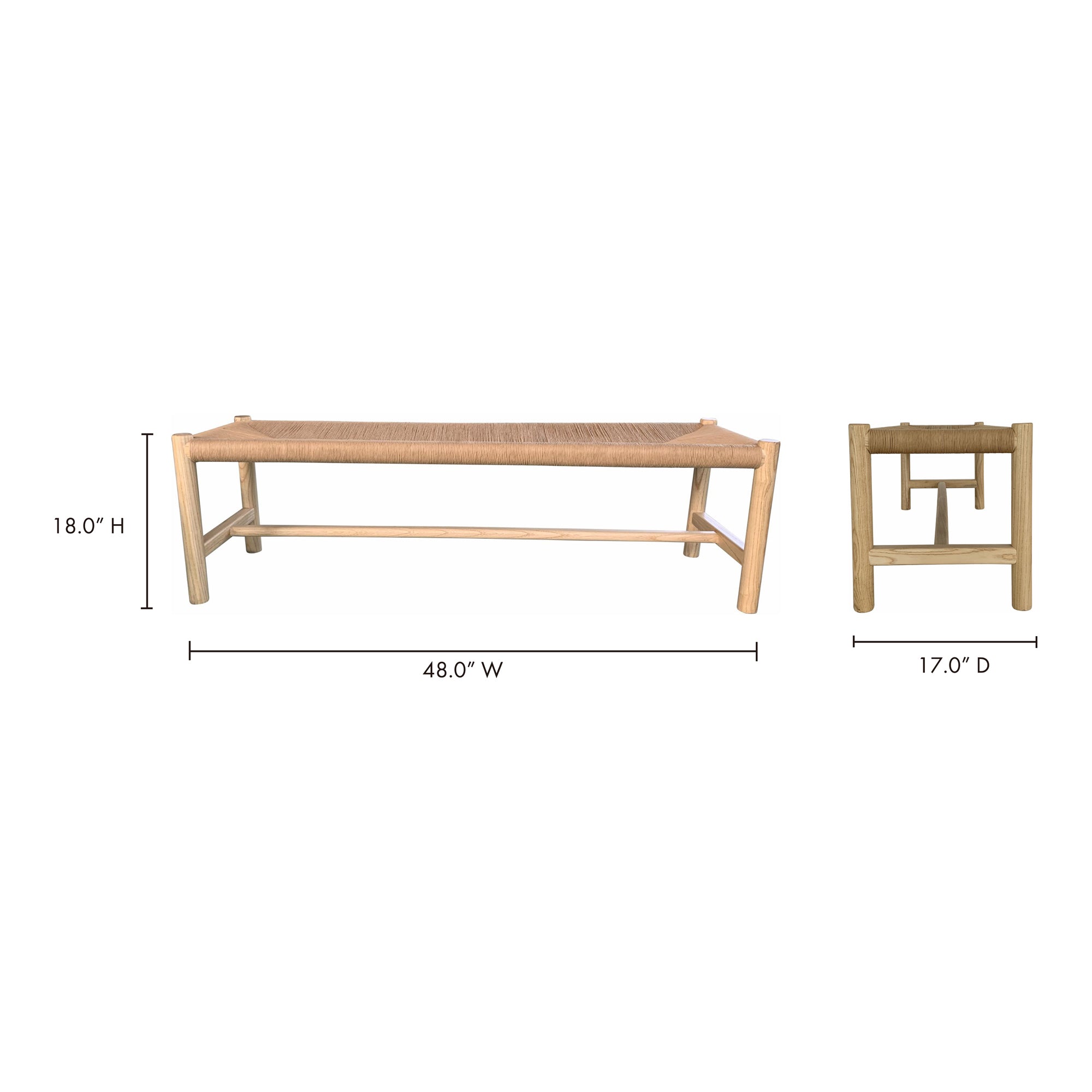 Hawthorn Bench Bench Moe's    Four Hands, Mid Century Modern Furniture, Old Bones Furniture Company, Old Bones Co, Modern Mid Century, Designer Furniture, Furniture Sale, Warehouse Furniture Sale, Hawthorn Bench Sale, https://www.oldbonesco.com/