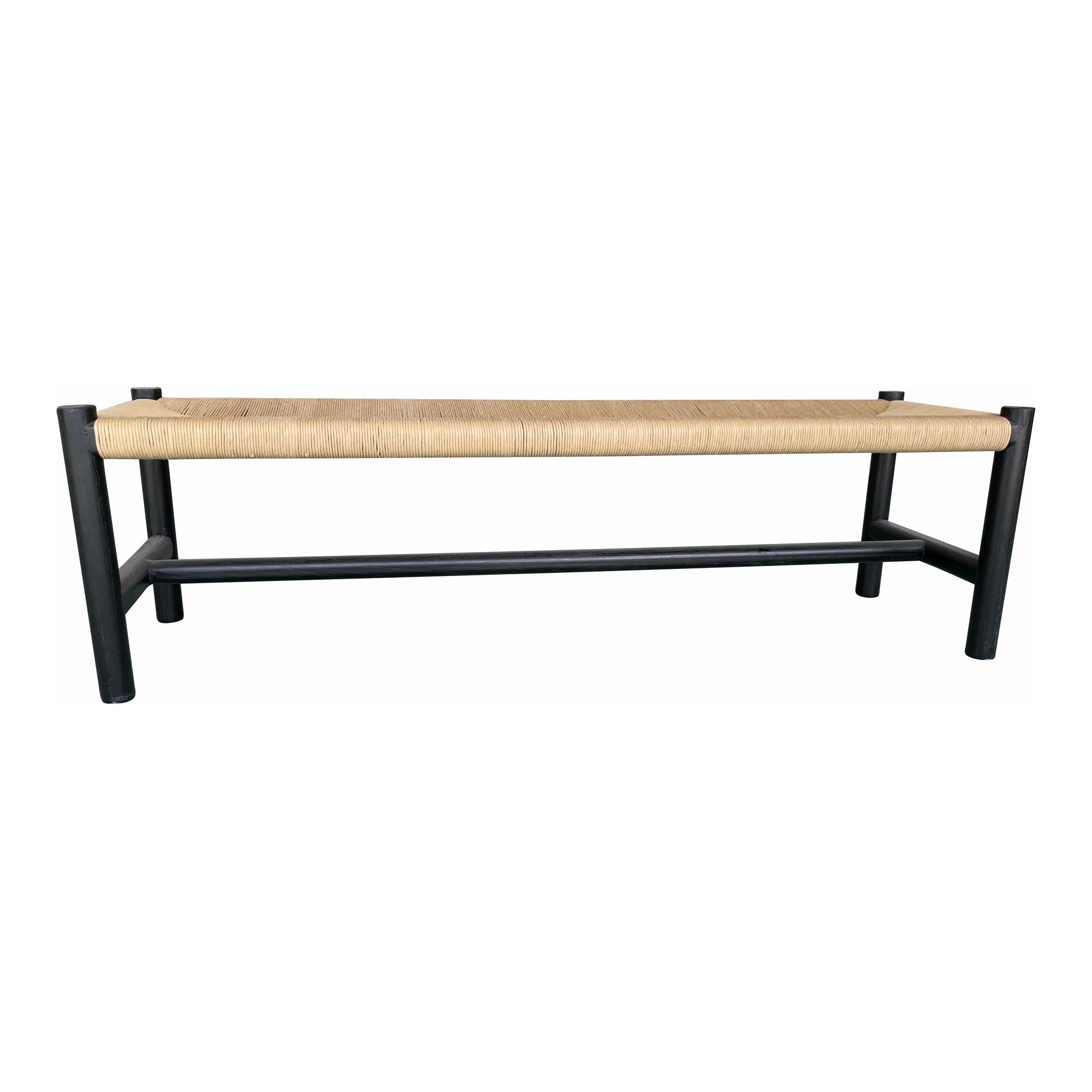 Hawthorn Bench Black / LargeBench Moe's Black Large  Four Hands, Mid Century Modern Furniture, Old Bones Furniture Company, Old Bones Co, Modern Mid Century, Designer Furniture, Furniture Sale, Warehouse Furniture Sale, Hawthorn Bench Sale, https://www.oldbonesco.com/