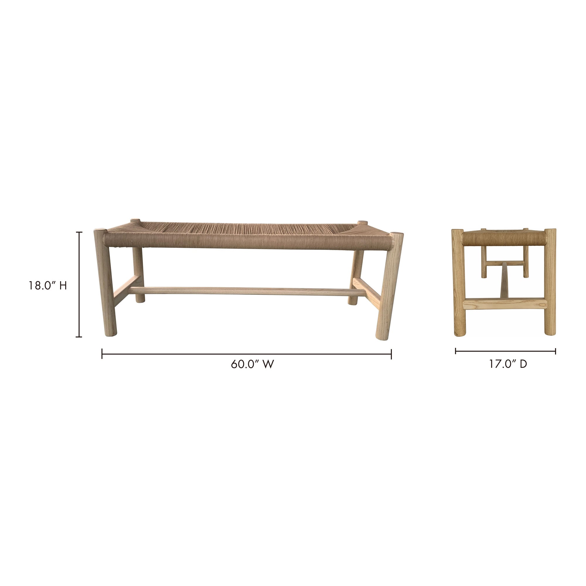 Hawthorn Bench Bench Moe's    Four Hands, Mid Century Modern Furniture, Old Bones Furniture Company, Old Bones Co, Modern Mid Century, Designer Furniture, Furniture Sale, Warehouse Furniture Sale, Hawthorn Bench Sale, https://www.oldbonesco.com/