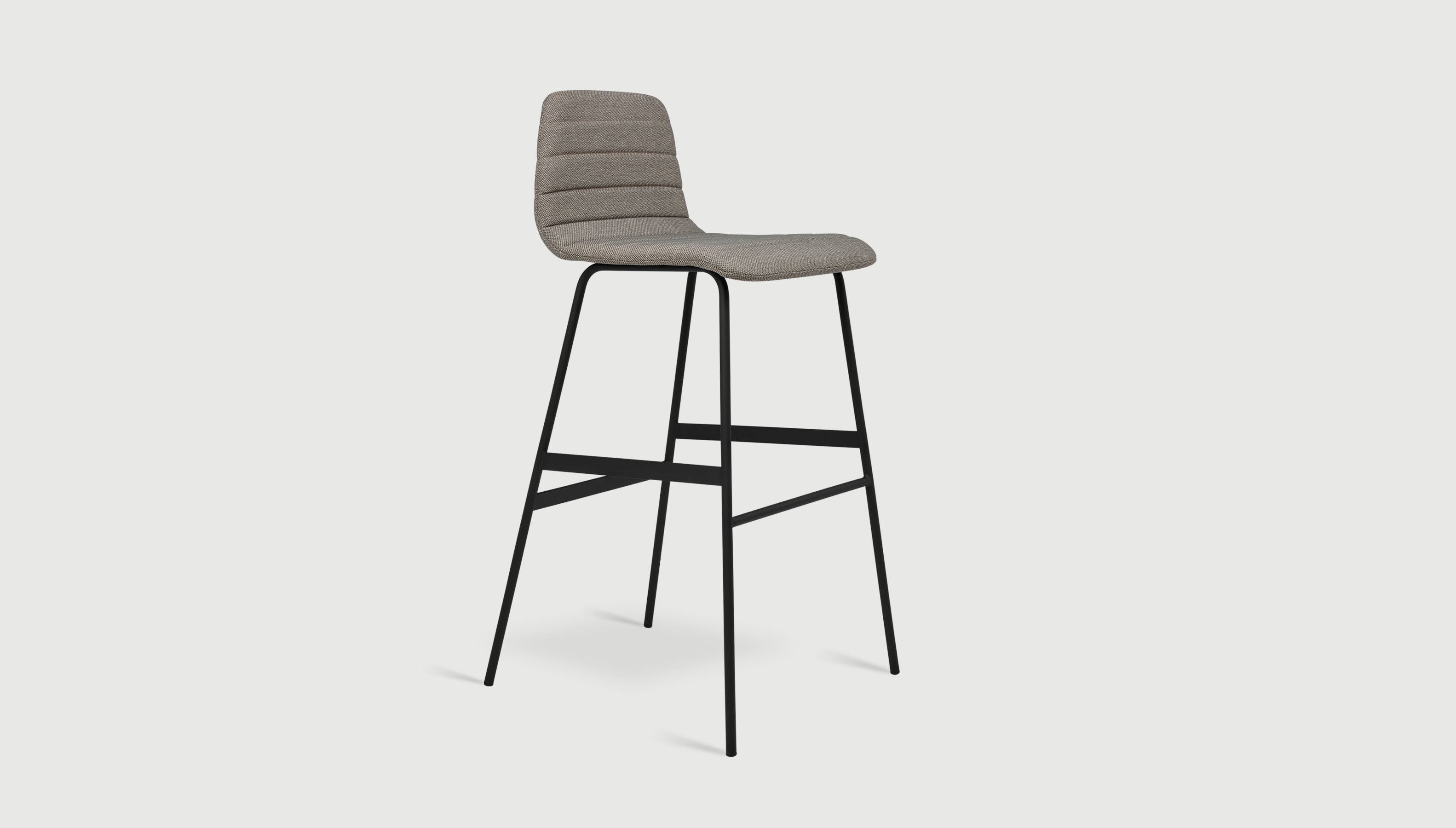 Lecture Bar Stool Upholstered Pixel Truffle / BlackBar Stool Gus*  Pixel Truffle Black  Four Hands, Mid Century Modern Furniture, Old Bones Furniture Company, Old Bones Co, Modern Mid Century, Designer Furniture, https://www.oldbonesco.com/