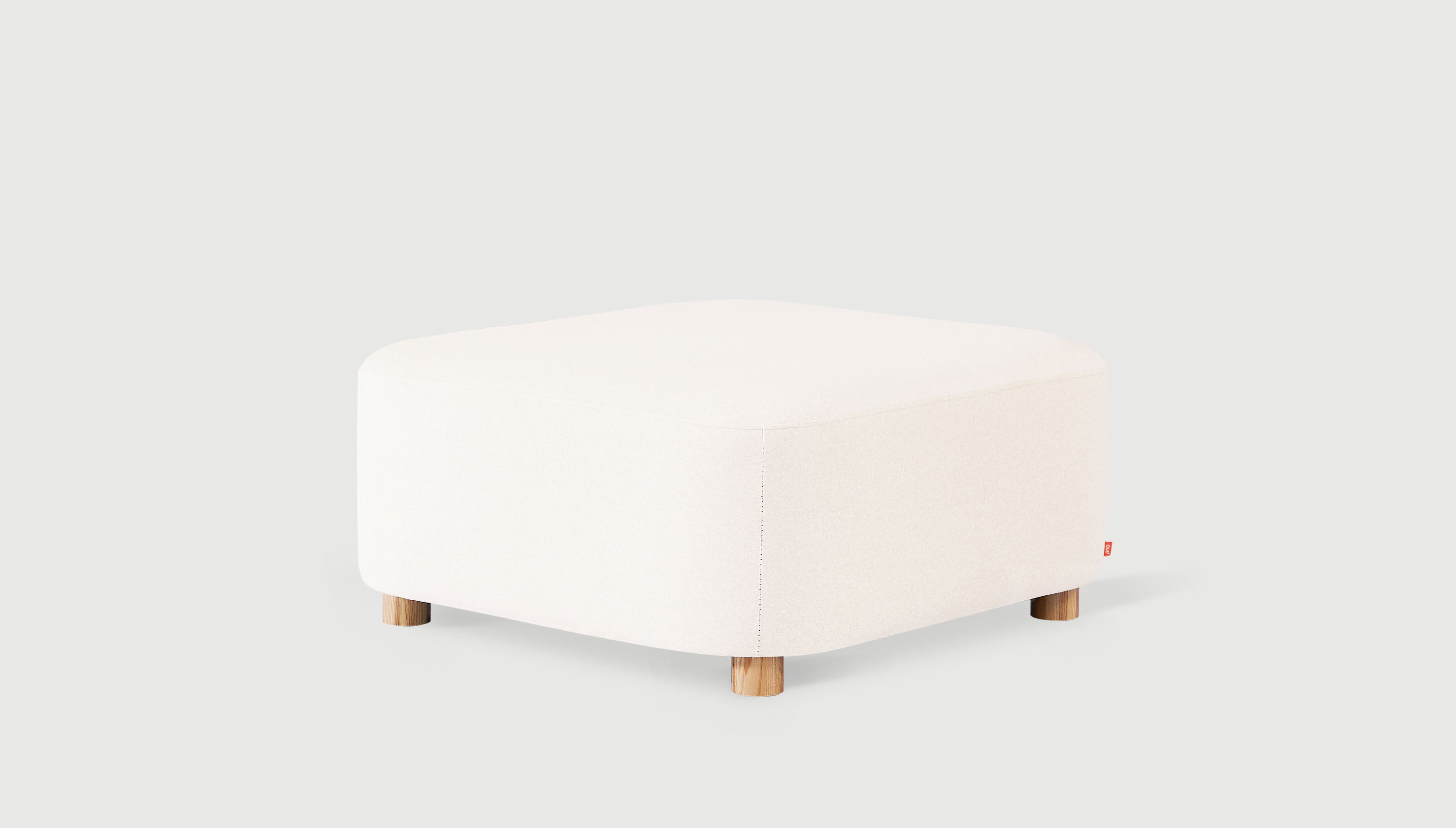 Circuit Modular Ottoman Merino Cream / Natural AshOttoman Gus*  Merino Cream Natural Ash  Four Hands, Mid Century Modern Furniture, Old Bones Furniture Company, Old Bones Co, Modern Mid Century, Designer Furniture, https://www.oldbonesco.com/