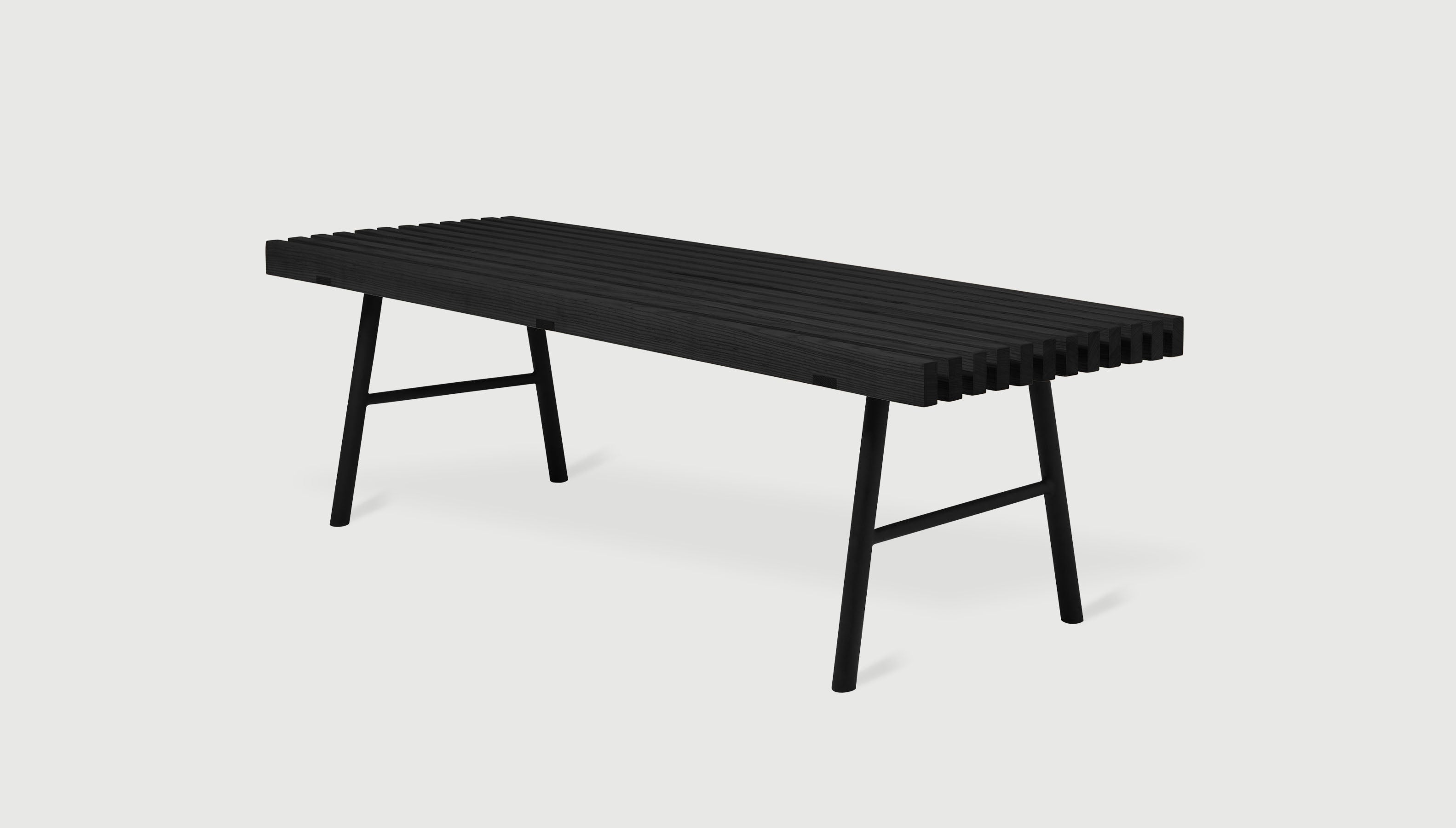 Transit Bench Black AshBench Gus*  Black Ash   Four Hands, Mid Century Modern Furniture, Old Bones Furniture Company, Old Bones Co, Modern Mid Century, Designer Furniture, https://www.oldbonesco.com/