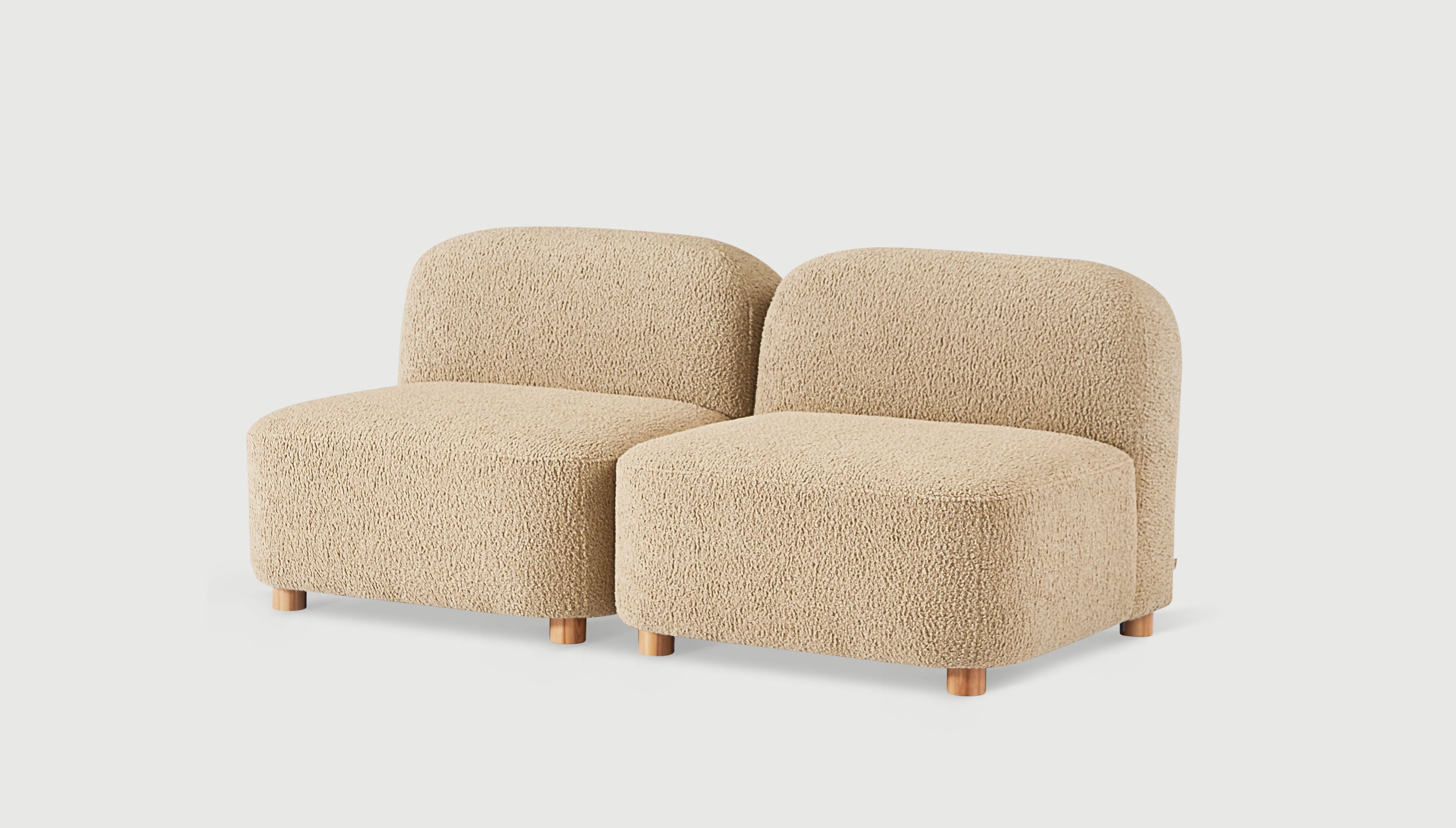 Circuit Modular 2-pc Armless Sofa Himalaya Dune / Natural AshSofa Gus*  Himalaya Dune Natural Ash  Four Hands, Mid Century Modern Furniture, Old Bones Furniture Company, Old Bones Co, Modern Mid Century, Designer Furniture, https://www.oldbonesco.com/