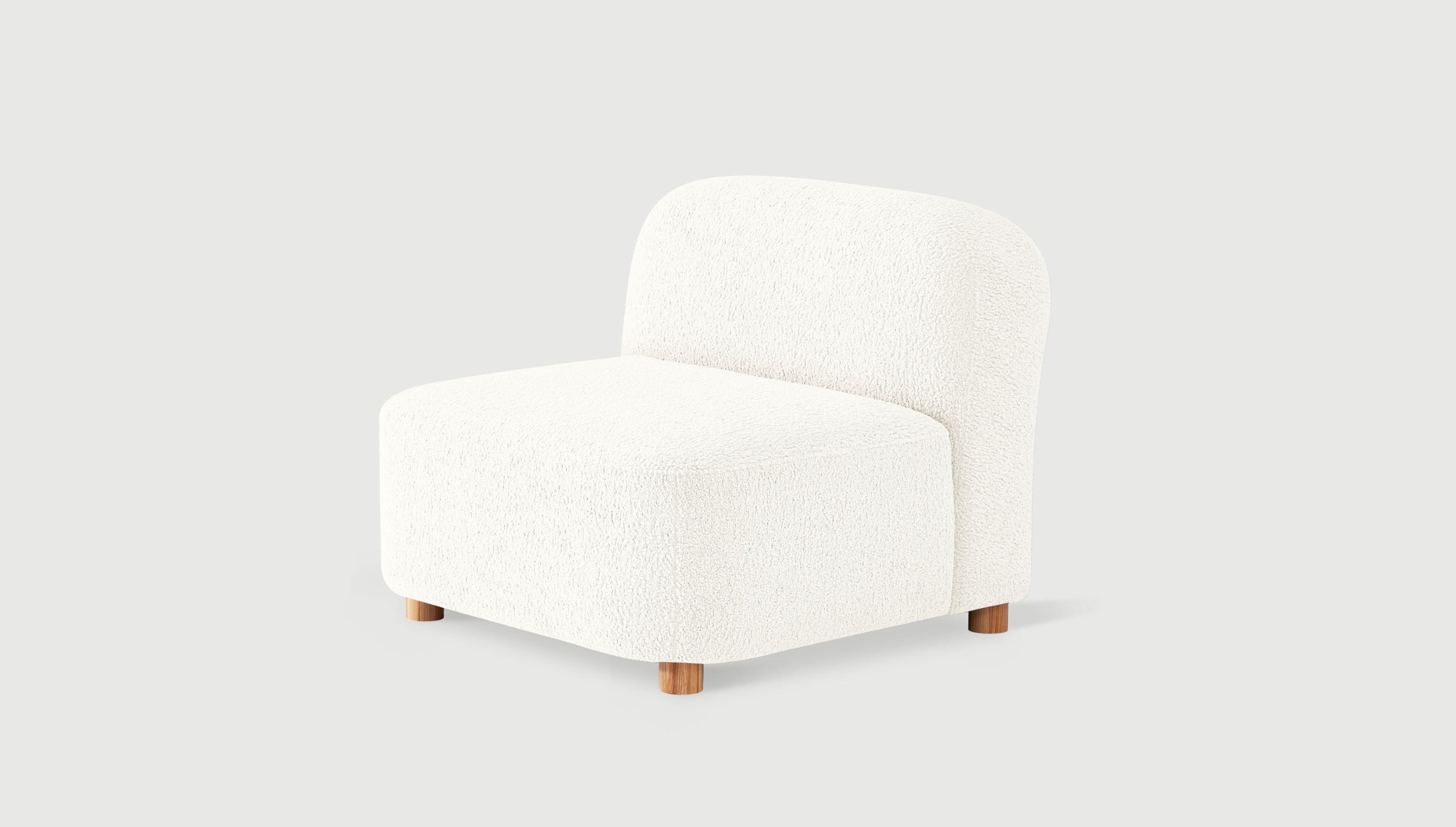 Circuit Modular Armless Chair Himalaya Cloud / Natural AshChair Gus*  Himalaya Cloud Natural Ash  Four Hands, Mid Century Modern Furniture, Old Bones Furniture Company, Old Bones Co, Modern Mid Century, Designer Furniture, https://www.oldbonesco.com/