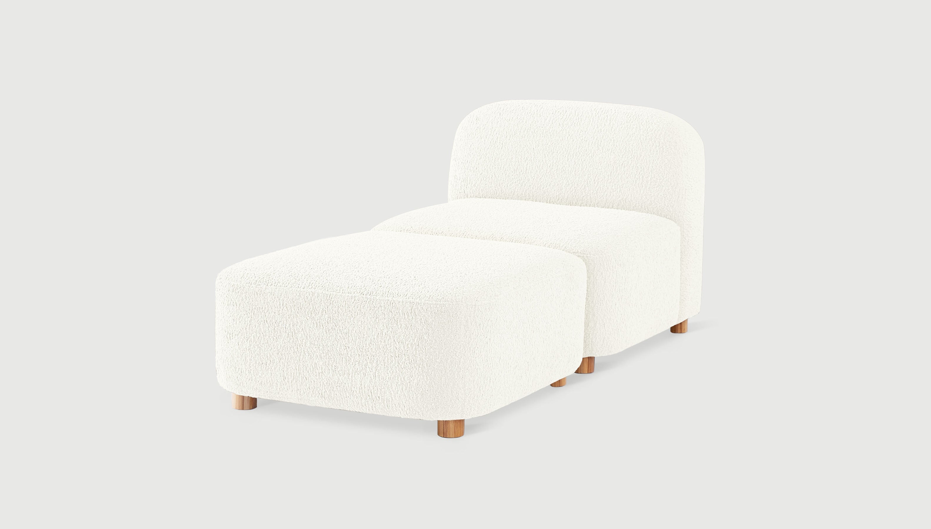 Circuit Modular 2-pc Chaise Himalaya Cloud / Natural AshChaise Gus*  Himalaya Cloud Natural Ash  Four Hands, Mid Century Modern Furniture, Old Bones Furniture Company, Old Bones Co, Modern Mid Century, Designer Furniture, https://www.oldbonesco.com/