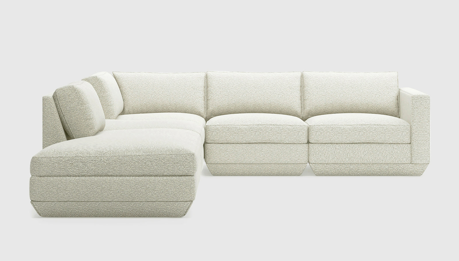 Podium Modular 5PC Seating Group A Sectionals Gus*     Four Hands, Mid Century Modern Furniture, Old Bones Furniture Company, Old Bones Co, Modern Mid Century, Designer Furniture, https://www.oldbonesco.com/