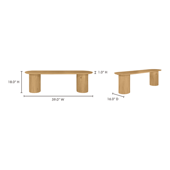Povera Dining Bench Bench Moe's    Four Hands, Mid Century Modern Furniture, Old Bones Furniture Company, Old Bones Co, Modern Mid Century, Designer Furniture, Furniture Sale, Warehouse Furniture Sale, Povera Dining Bench Sale, https://www.oldbonesco.com/