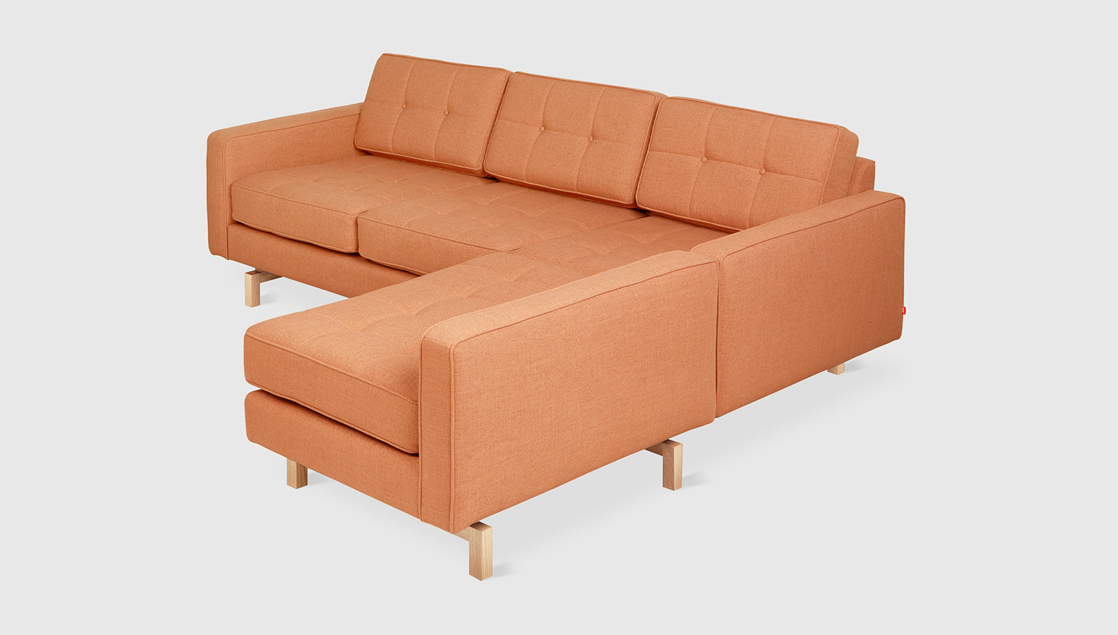 Jane 2 Loft Bi-Sectional Caledon Sedona / Natural AshSectionals Gus*  Caledon Sedona Natural Ash  Four Hands, Mid Century Modern Furniture, Old Bones Furniture Company, Old Bones Co, Modern Mid Century, Designer Furniture, https://www.oldbonesco.com/