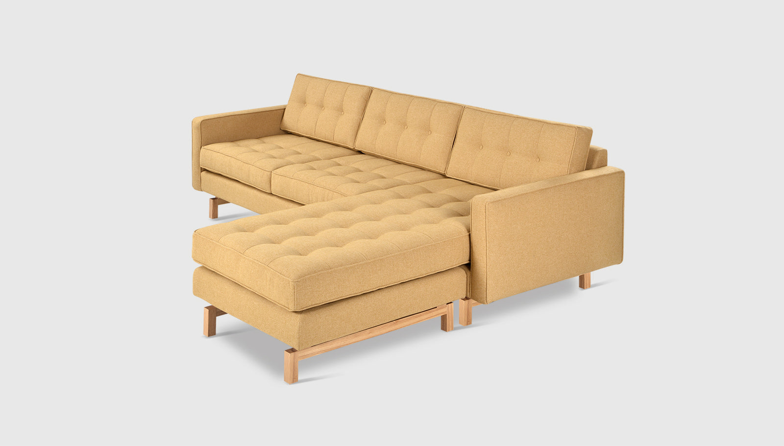 Jane 2 Bi-Sectional Stockholm Camel / Natural AshSectionals Gus*  Stockholm Camel Natural Ash  Four Hands, Mid Century Modern Furniture, Old Bones Furniture Company, Old Bones Co, Modern Mid Century, Designer Furniture, https://www.oldbonesco.com/