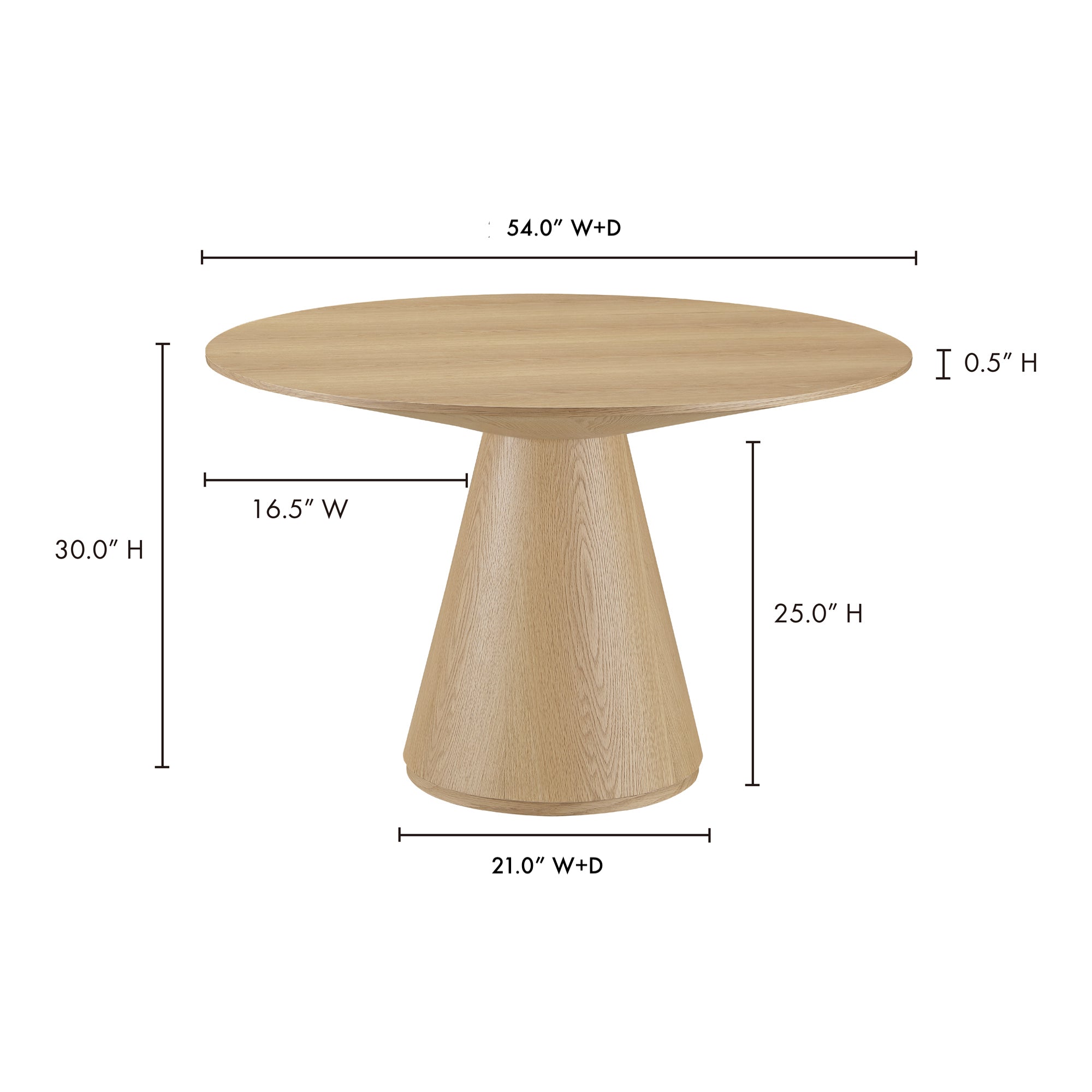 Otago Round 54In Dining Table Dining Tables Moe's    Four Hands, Mid Century Modern Furniture, Old Bones Furniture Company, Old Bones Co, Modern Mid Century, Designer Furniture, Furniture Sale, Warehouse Furniture Sale, Otago Round 54In Dining Table Sale, https://www.oldbonesco.com/