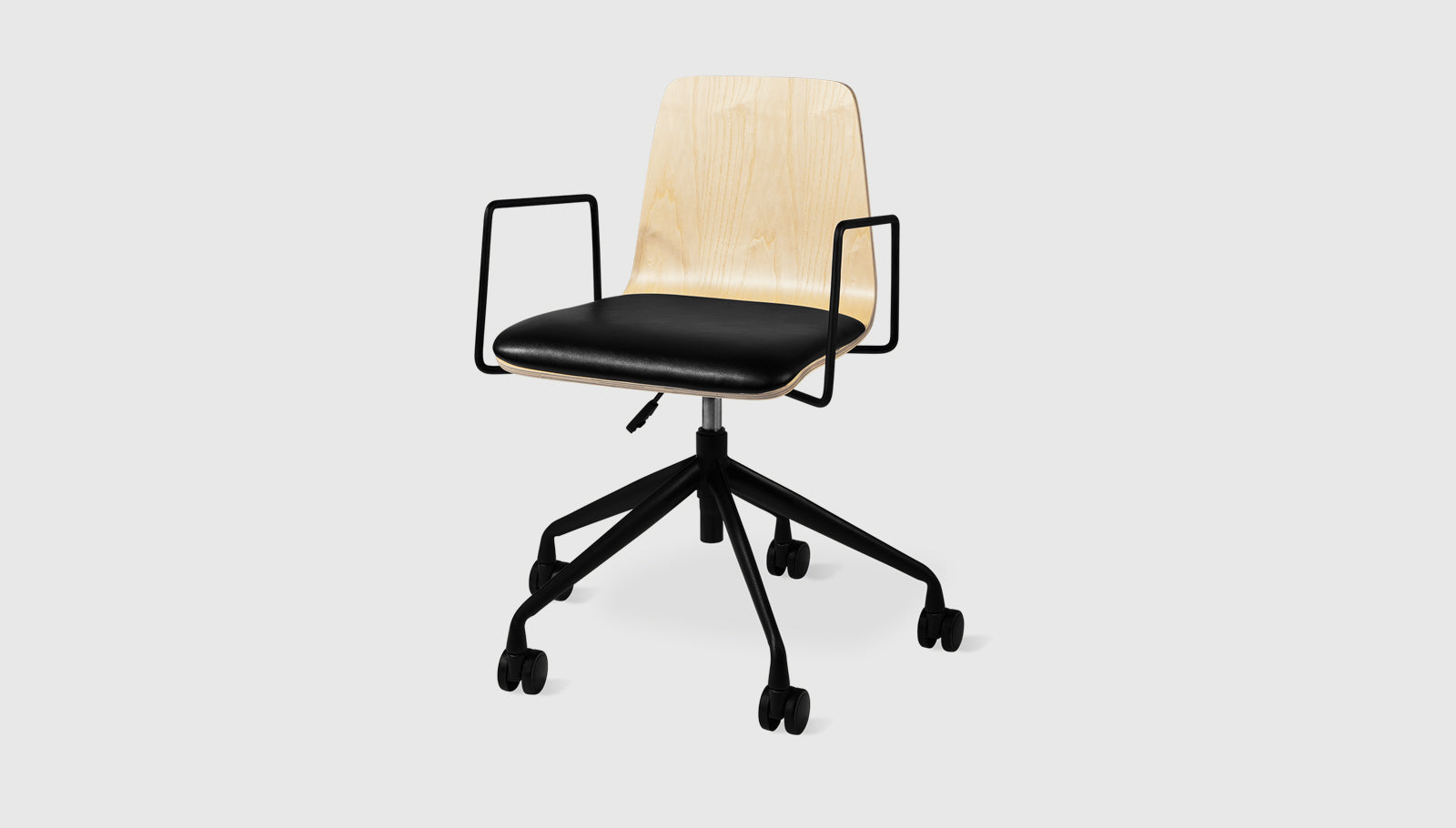 Lecture Task Chair (Online Only) Blonde Ash / Vinyl ShadowChair Gus*  Blonde Ash Vinyl Shadow  Four Hands, Mid Century Modern Furniture, Old Bones Furniture Company, Old Bones Co, Modern Mid Century, Designer Furniture, https://www.oldbonesco.com/