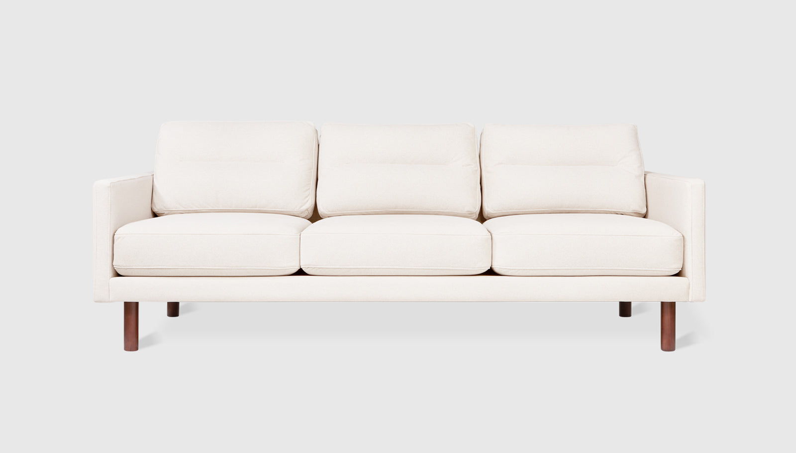 Miller Sofa Merino Cream / WalnutSofa Gus*  Merino Cream Walnut  Four Hands, Mid Century Modern Furniture, Old Bones Furniture Company, Old Bones Co, Modern Mid Century, Designer Furniture, https://www.oldbonesco.com/