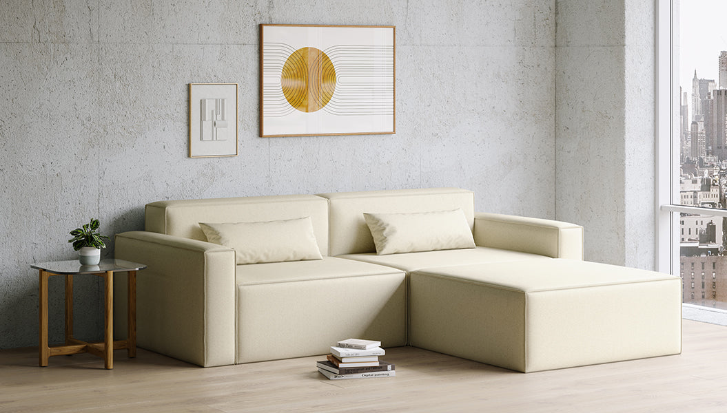 Mix Modular 3-PC Sectional Sectional Gus*     Four Hands, Mid Century Modern Furniture, Old Bones Furniture Company, Old Bones Co, Modern Mid Century, Designer Furniture, https://www.oldbonesco.com/